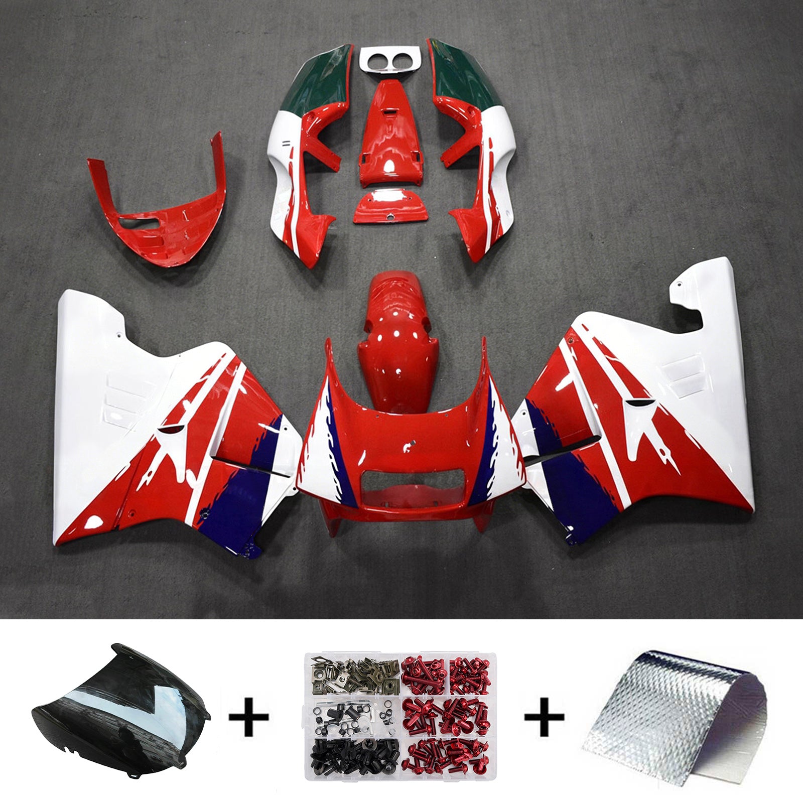 Injection Fairing Kit Bodywork Plastic ABS For Honda NSR250 PGM-3 1990-1993