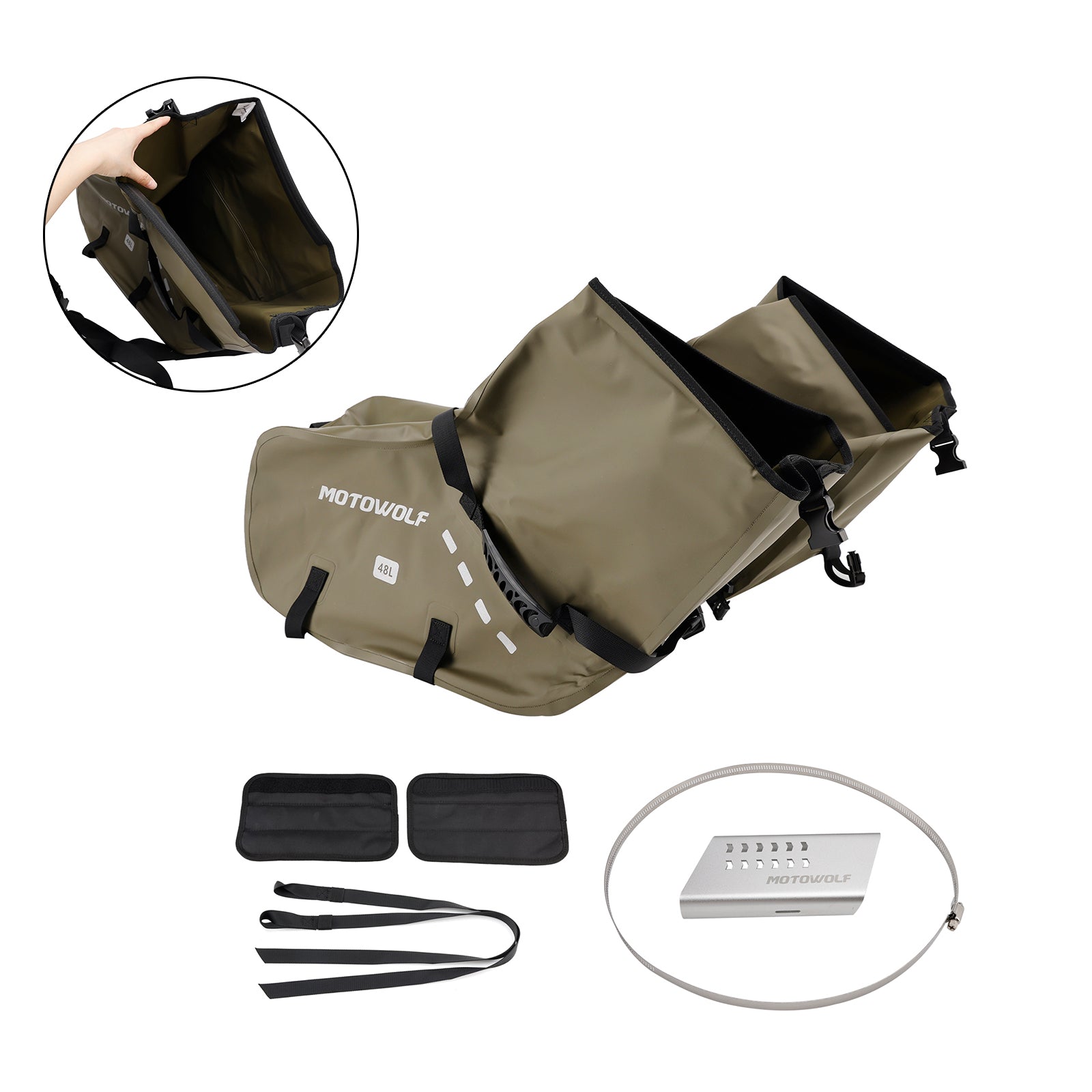 Sac de queue latérale Couleur de sac à segment assorti des bagages 86L Verre pour la moto de scooter