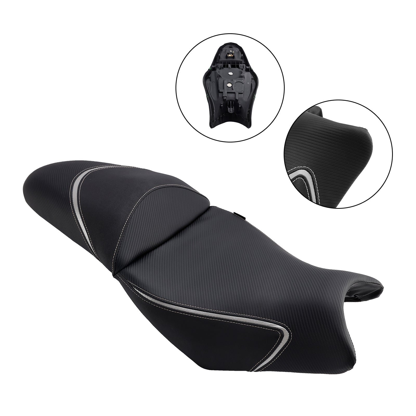 2022-2024 KAWASAKI Versys650 Komplett kudde Rider Passenger Seat Grey