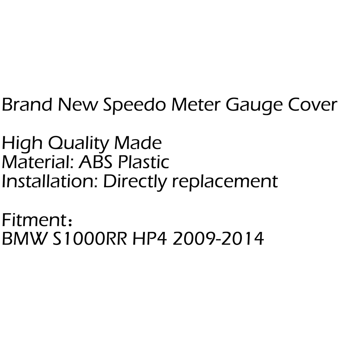 2009-2014 BMW S1000RR New Speedometer Gauge Case Cover Generic
