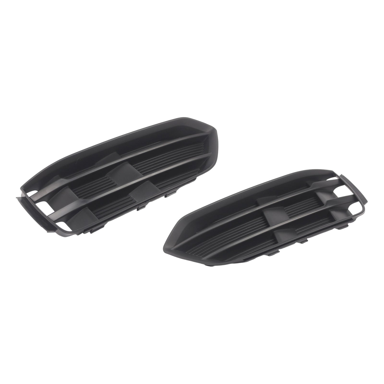 Black Front Bumper Fog Light Grille Grill Cover Bezel Fit Audi A5 2017-2019