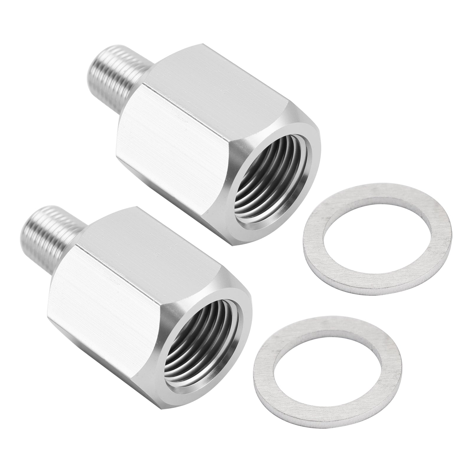 2x 1/8NPT Male to M16-1.5 Female Oil Pressure Sensor Adapter Thread Connector