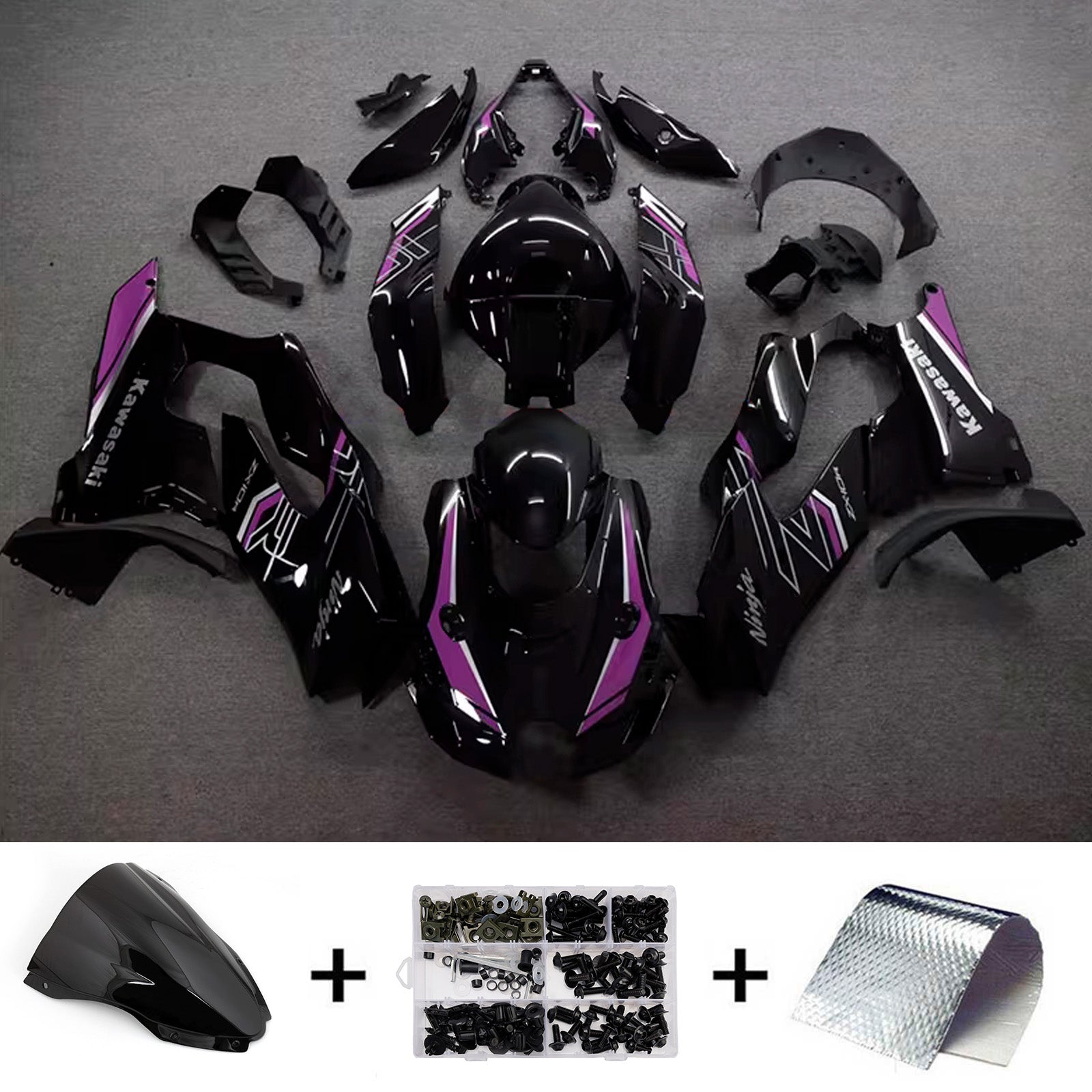 Kit carenatura iniezione Carrozzeria ABS adatto per Kawasaki ZX-10R ZX-10RR 2021-2025