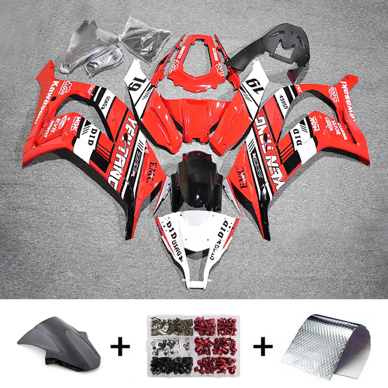 Kit carena iniezione carrozzeria in plastica ABS adatta per Kawasaki ZX10R 2011-2015