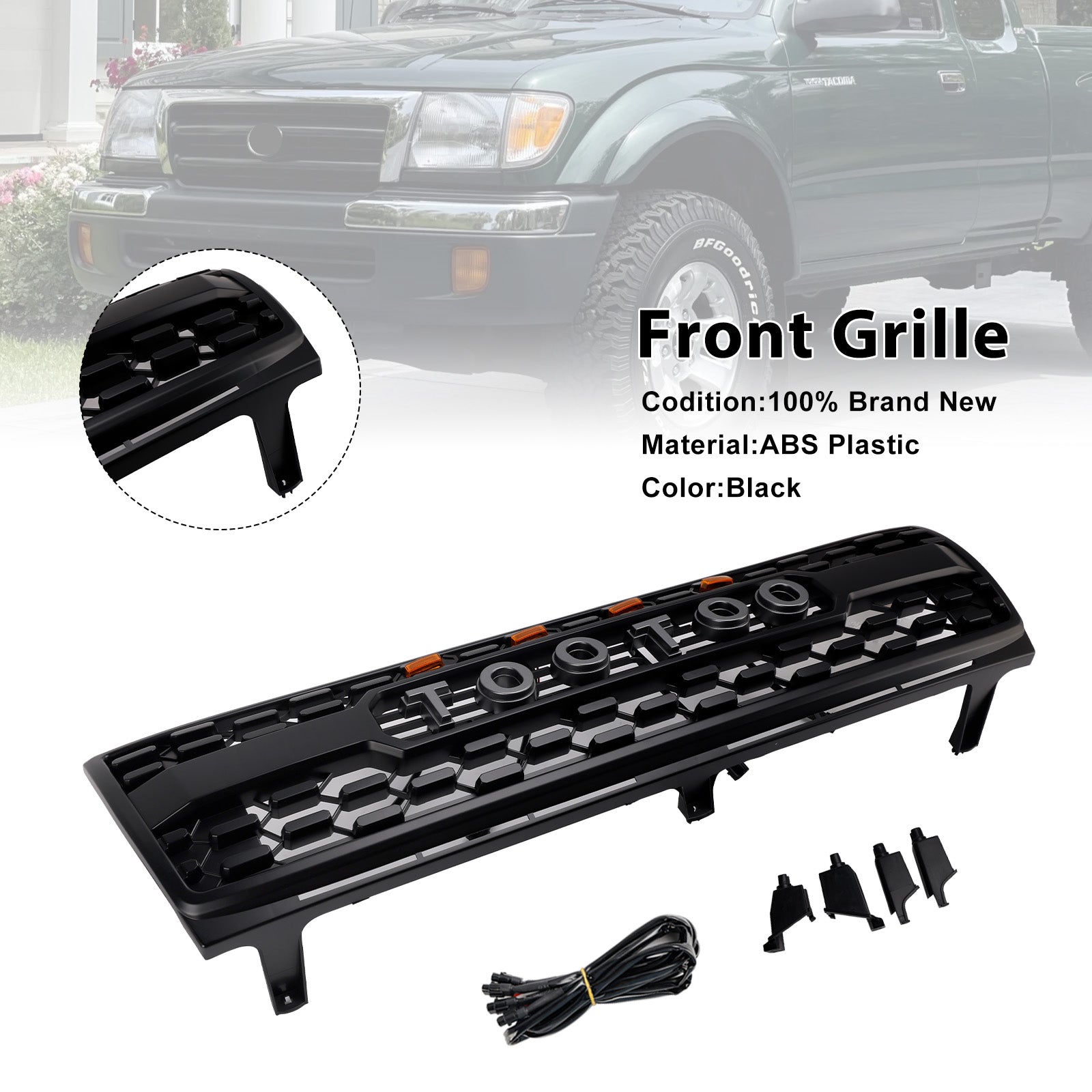 Honeycomb Front Bumper Grill Grille Fit Toyota Tacoma 1997-2000 TRD PRO