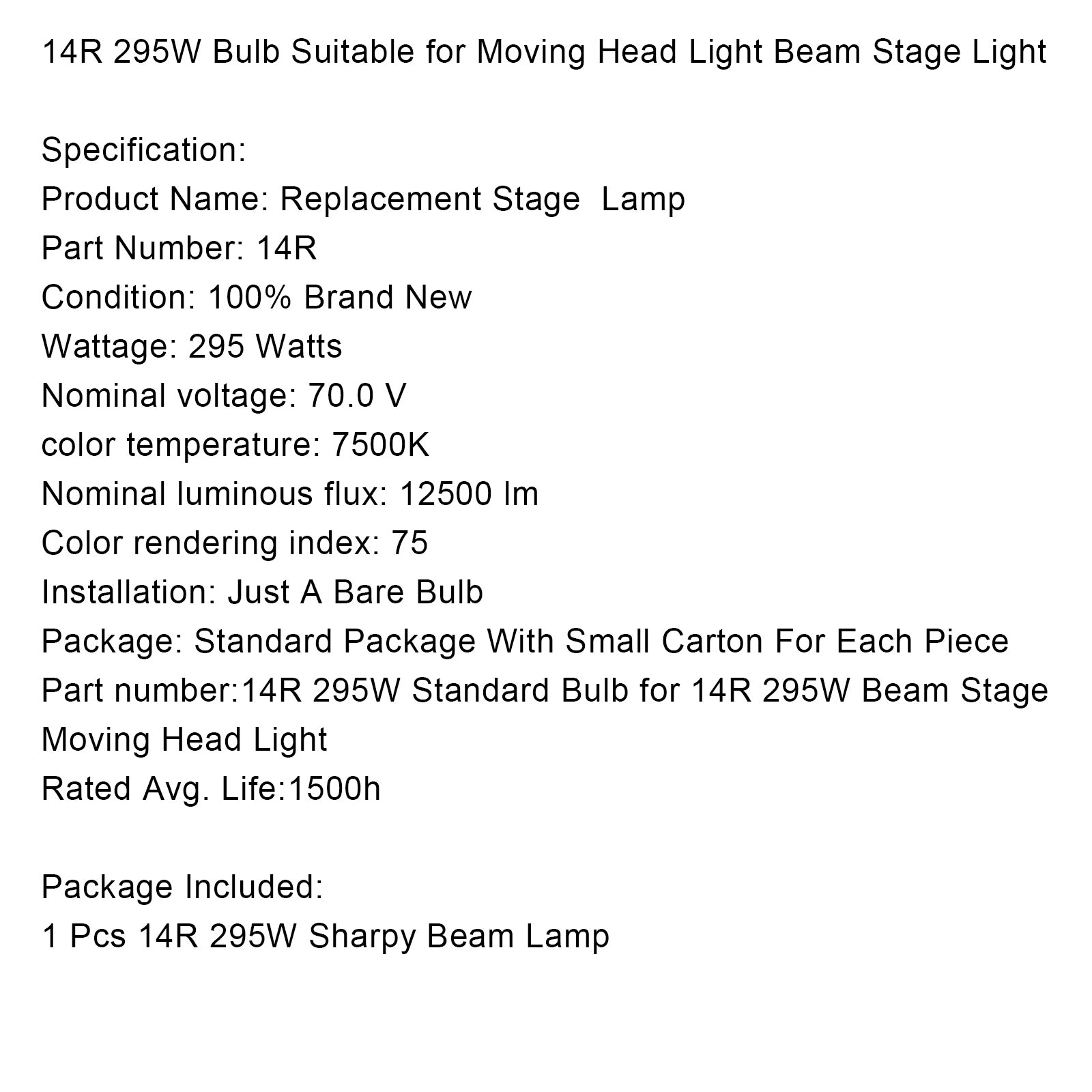 MSD 20R 440W lamp Sharpy Beam Moving Head vervangende lamp podiumshowverlichting