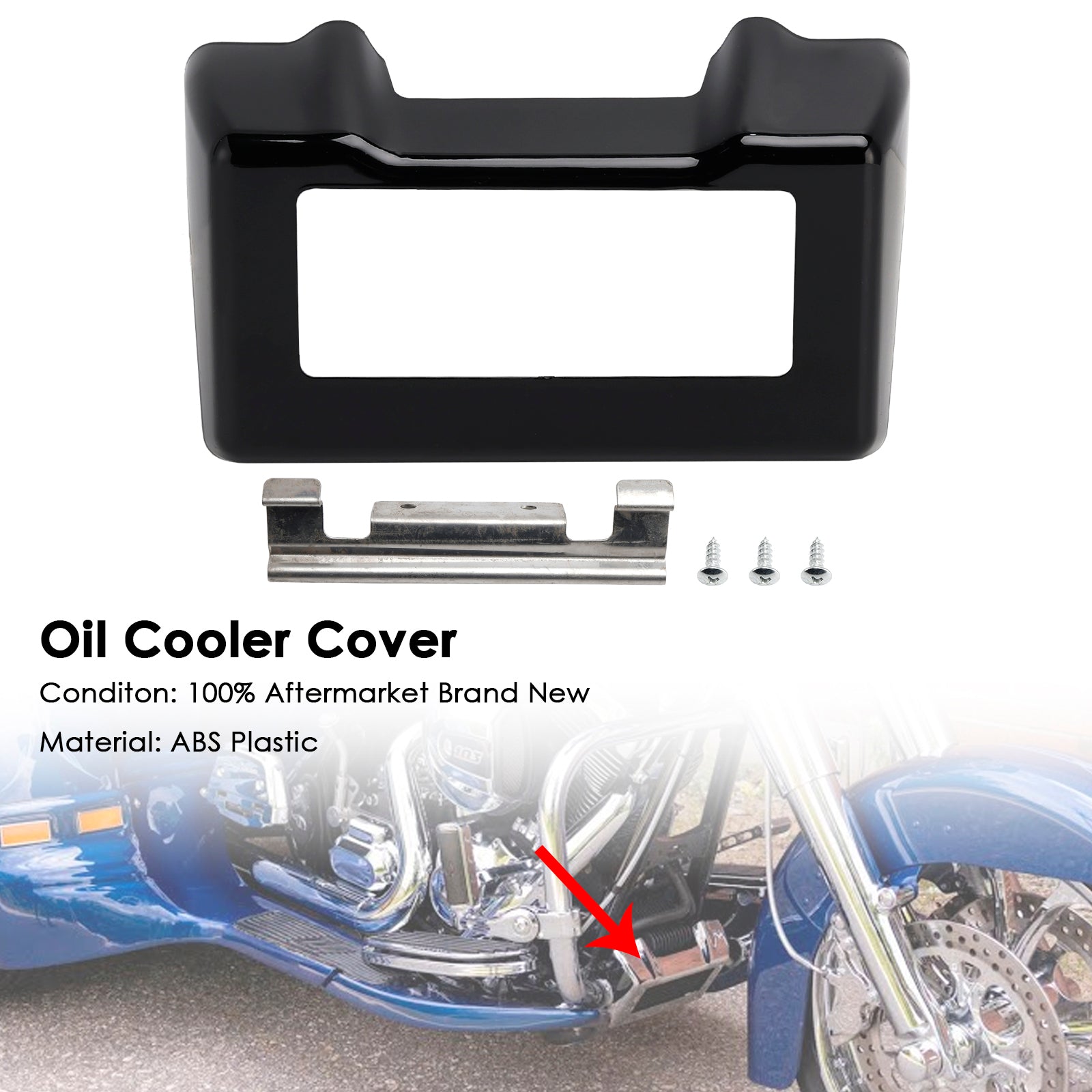 Oil Cooler Cover Fit For Touring Road King Street Glide 2011-2016