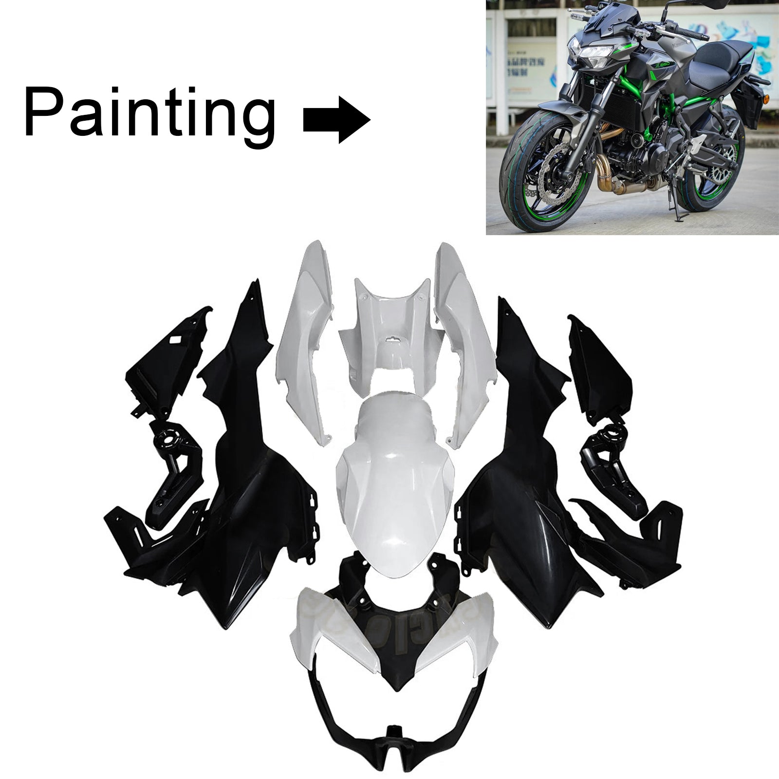 2020-2023 Kawasaki Z650 Injection Fairing Kit Bodywork Plastic ABS