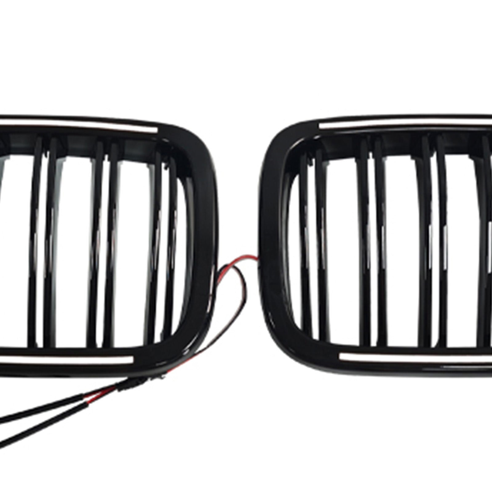 Black Front Bumper Kidney Grill Grille Fit BMW X3 F25 2011-2014 Dual Line