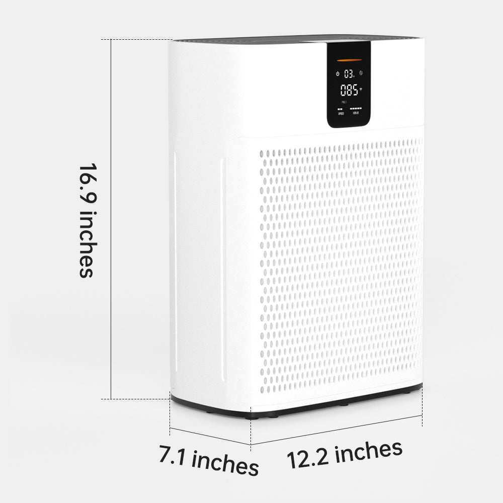 Smoke HEPA Air Purifier 15dB Quiet Sleep Mode. Smart Air Purifiers with App for Pet Hair Odor Dander Air Purifier for Home Bedroom Large Room Up to 2400 Ft2, Office Dust with 2 Filters