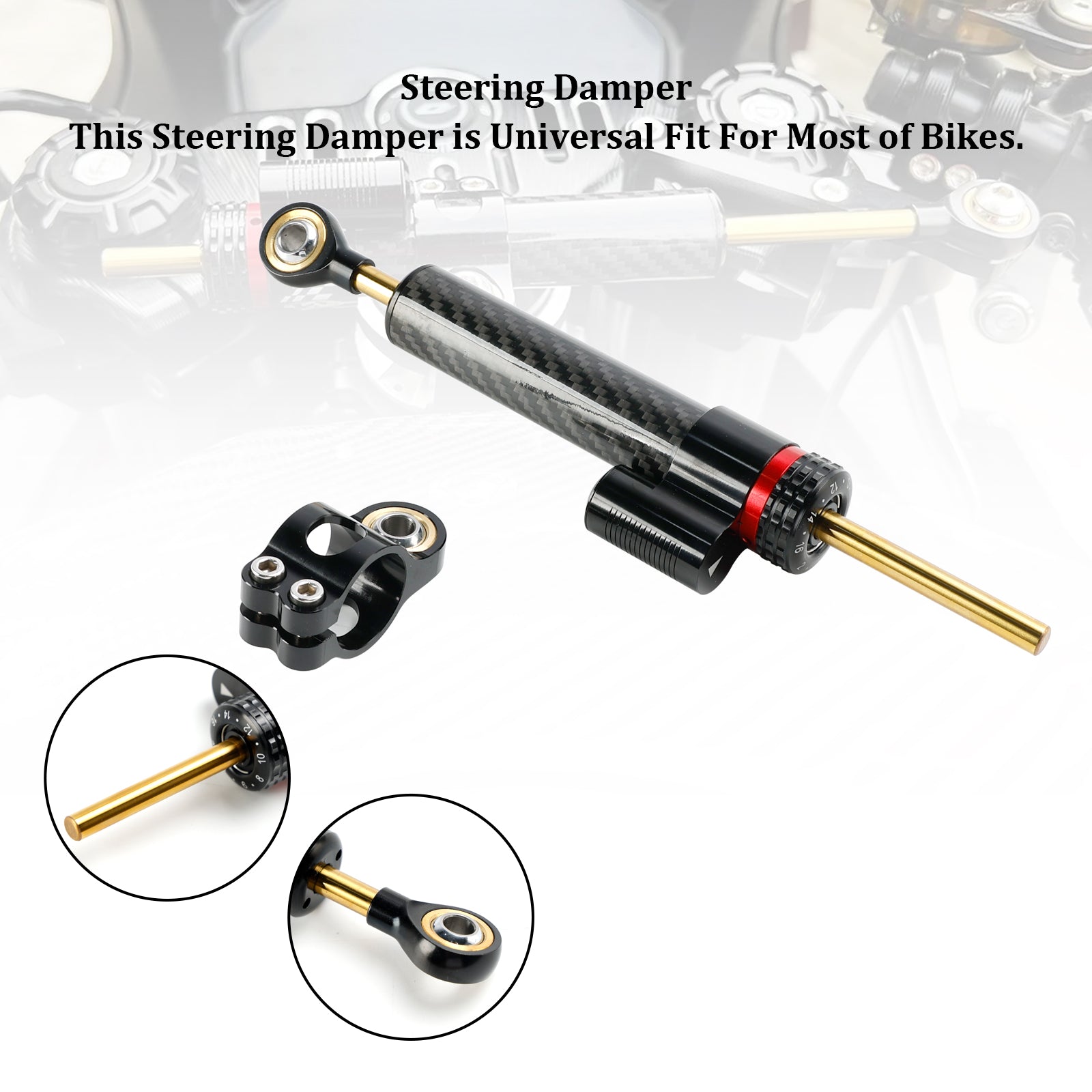 Kits de montage de support de stabilisateur d'amortisseur de direction pour moto universelle