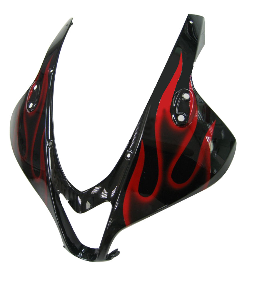 2009-2012 Honda CBR 600 RR Black & Red Flame Racing Fairings Generic