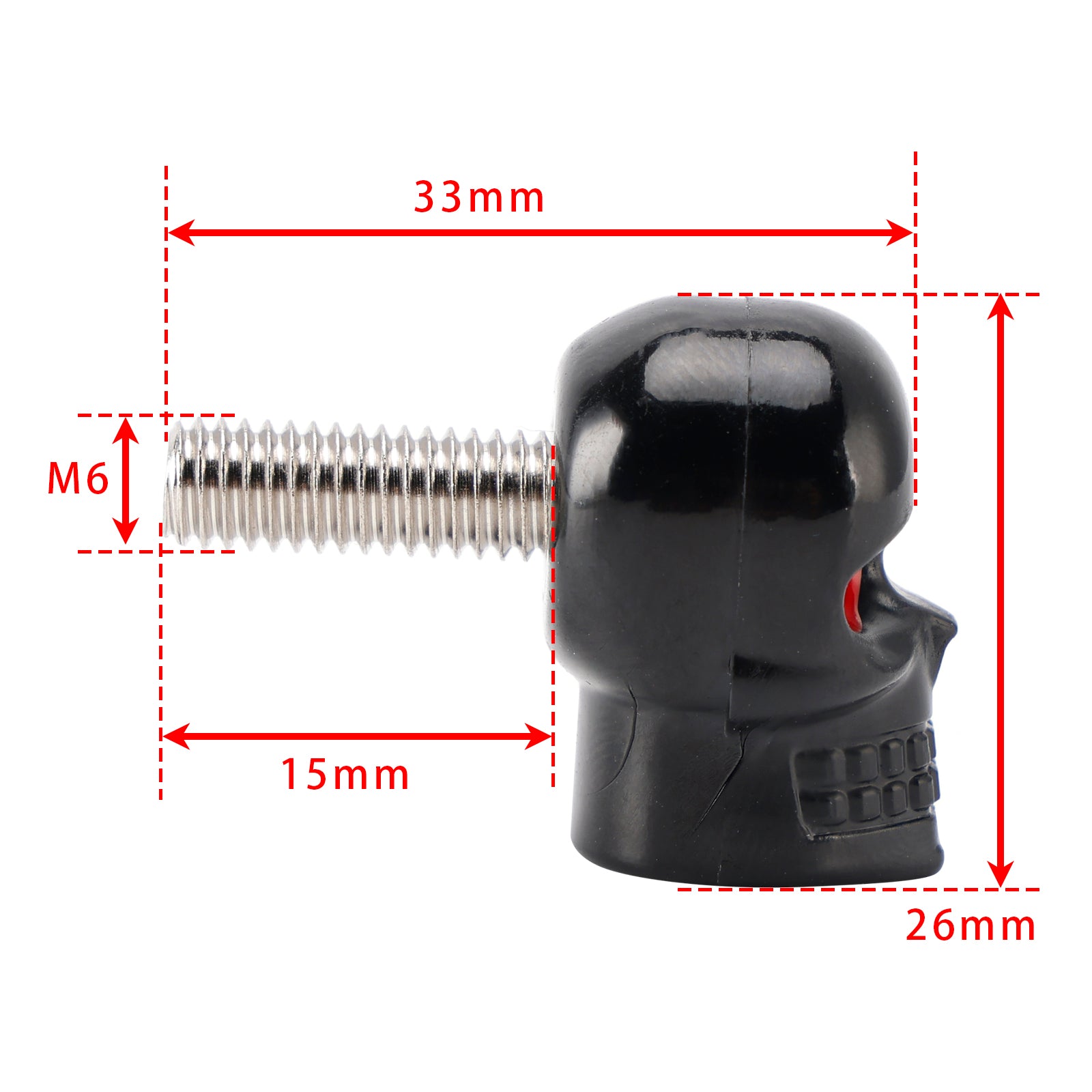 M6 Plastic Custom Classe Skull Plaque d'immatriculation Vis de trame