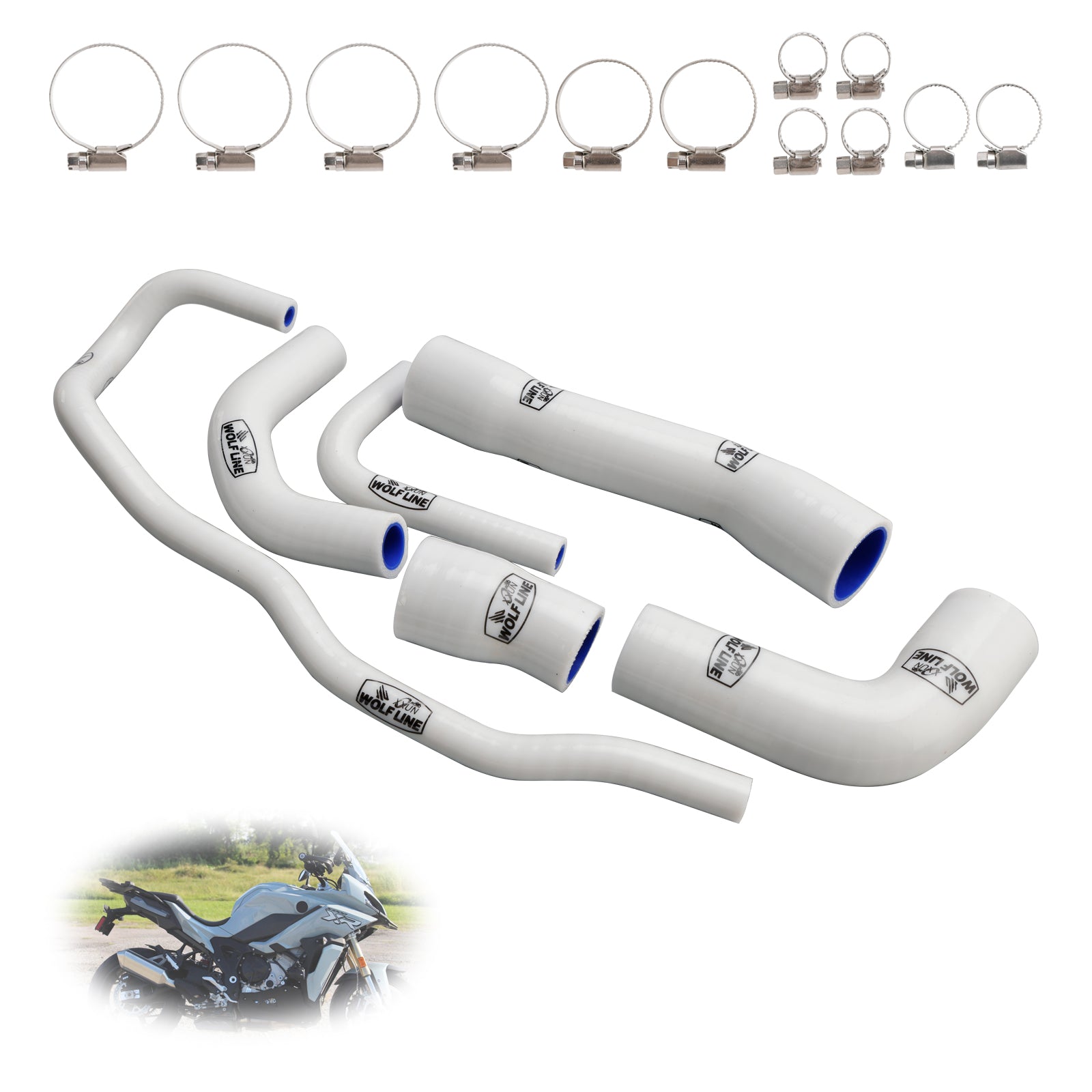 2021-2024 BMW S1000XR Silikon Radiator kjølevæskesett Kit