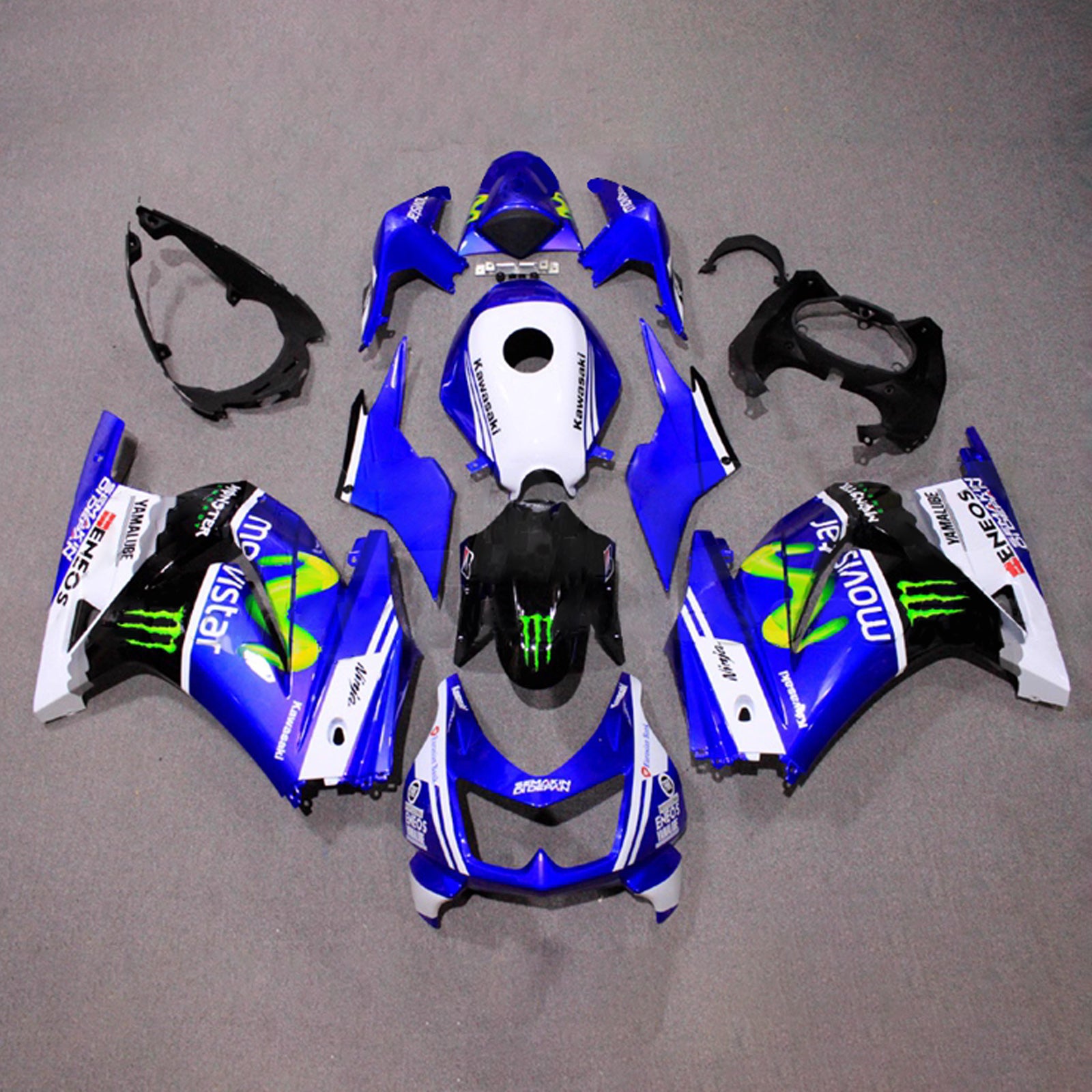 Kit carena iniezione carrozzeria in plastica ABS adatta per Kawasaki EX250 Ninja250R 2008-2012