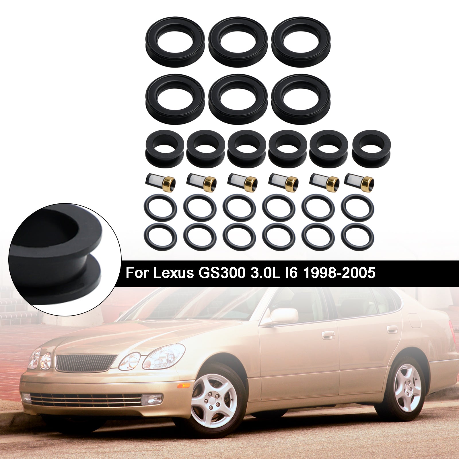 Fuel Injector Repair Kit Fit Toyota Supra Fit Lexus SC300 IS300 3.0 98-05