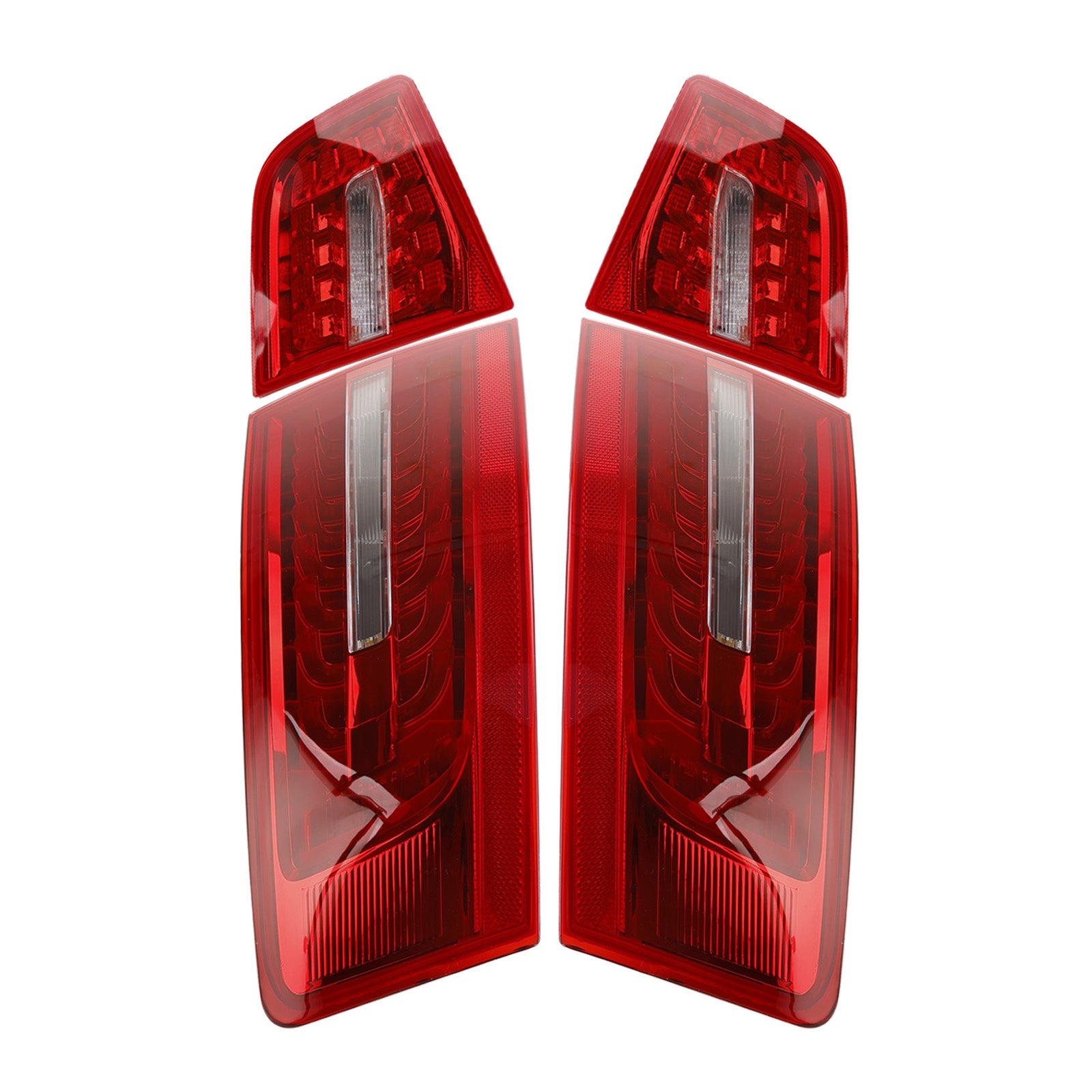 4pcs Inner+Outer Trunk LED Tail Light Lamp For AUDI A6 C6 Sedan 2009-2011