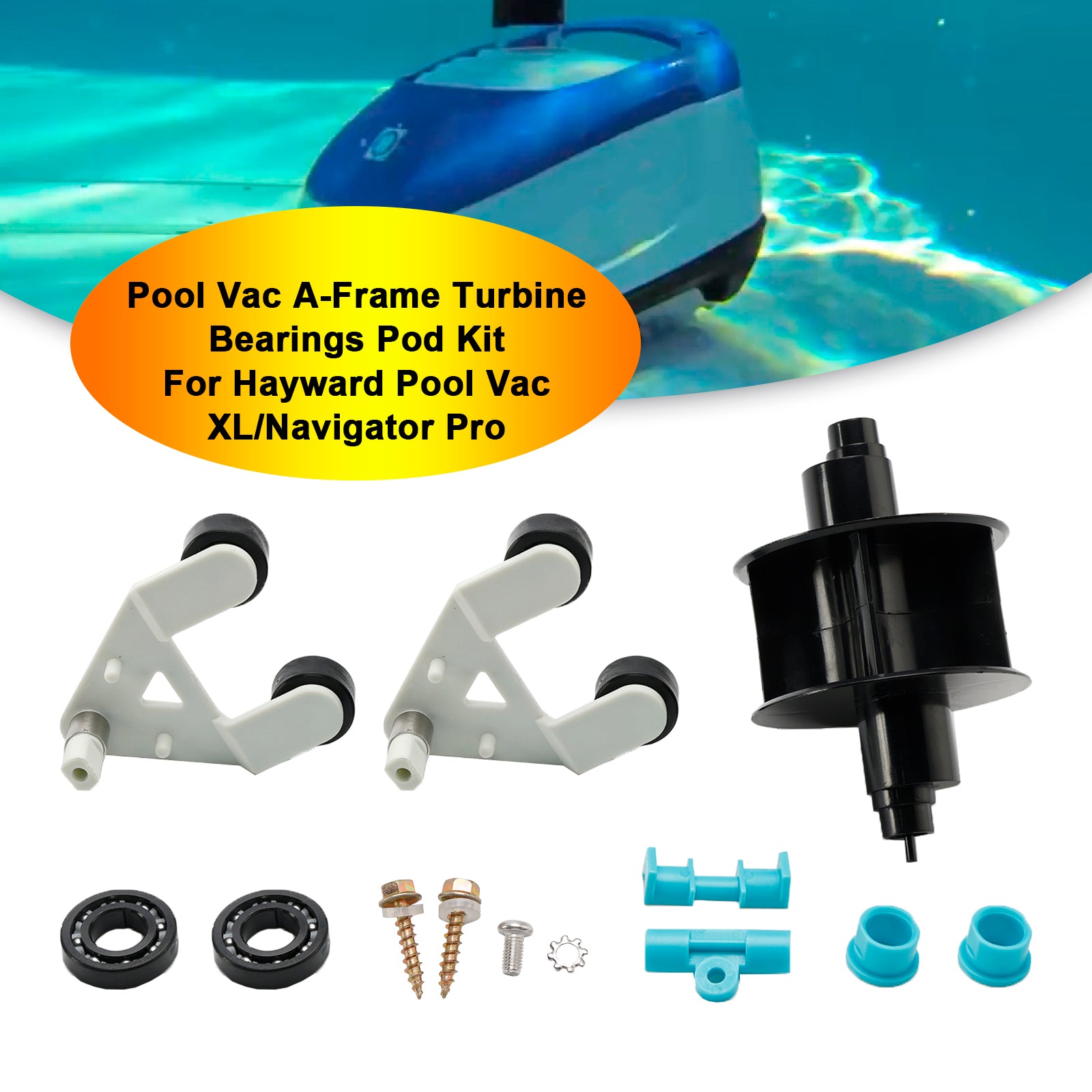 AXV621DAT Pool Vac A-Frame/Turbine Kit Fit For Hayward Aquabug Navigator Pro