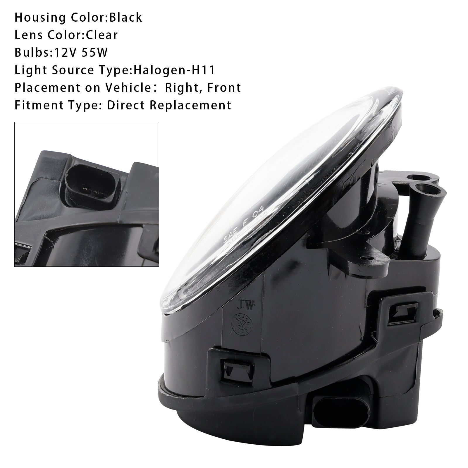 2005 2006 2007 2008 Audi A6 C6 1 PCS Pravý predný nárazník Hmlové svetlo