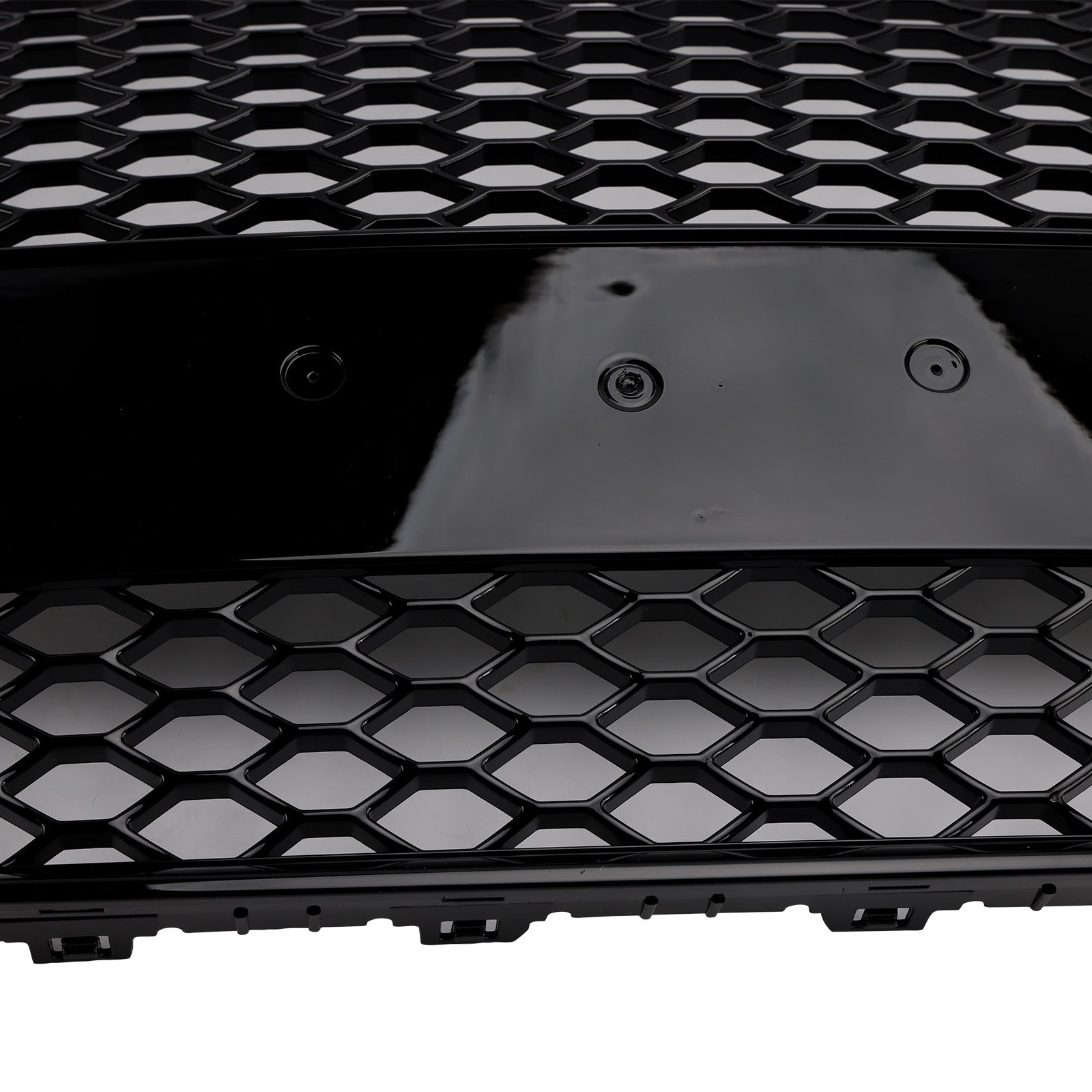 Front Bumper Radiator Vent Mesh Grille Grill For 2005-2015 Audi Q7 SQ7 Gloss Black