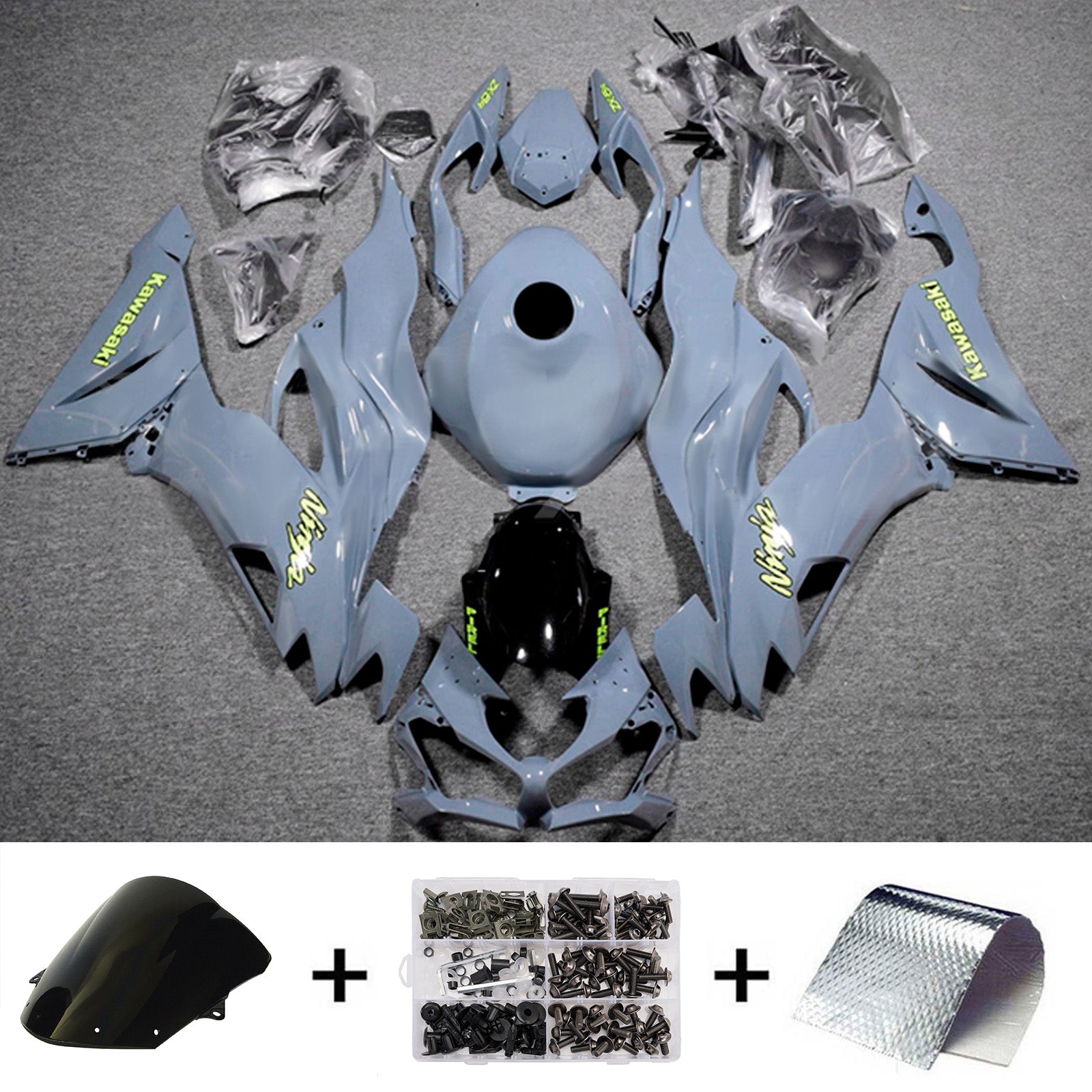 Injection Fairing Kit Bodywork Plastic ABS fit For Kawasaki ZX6R 2019-2023