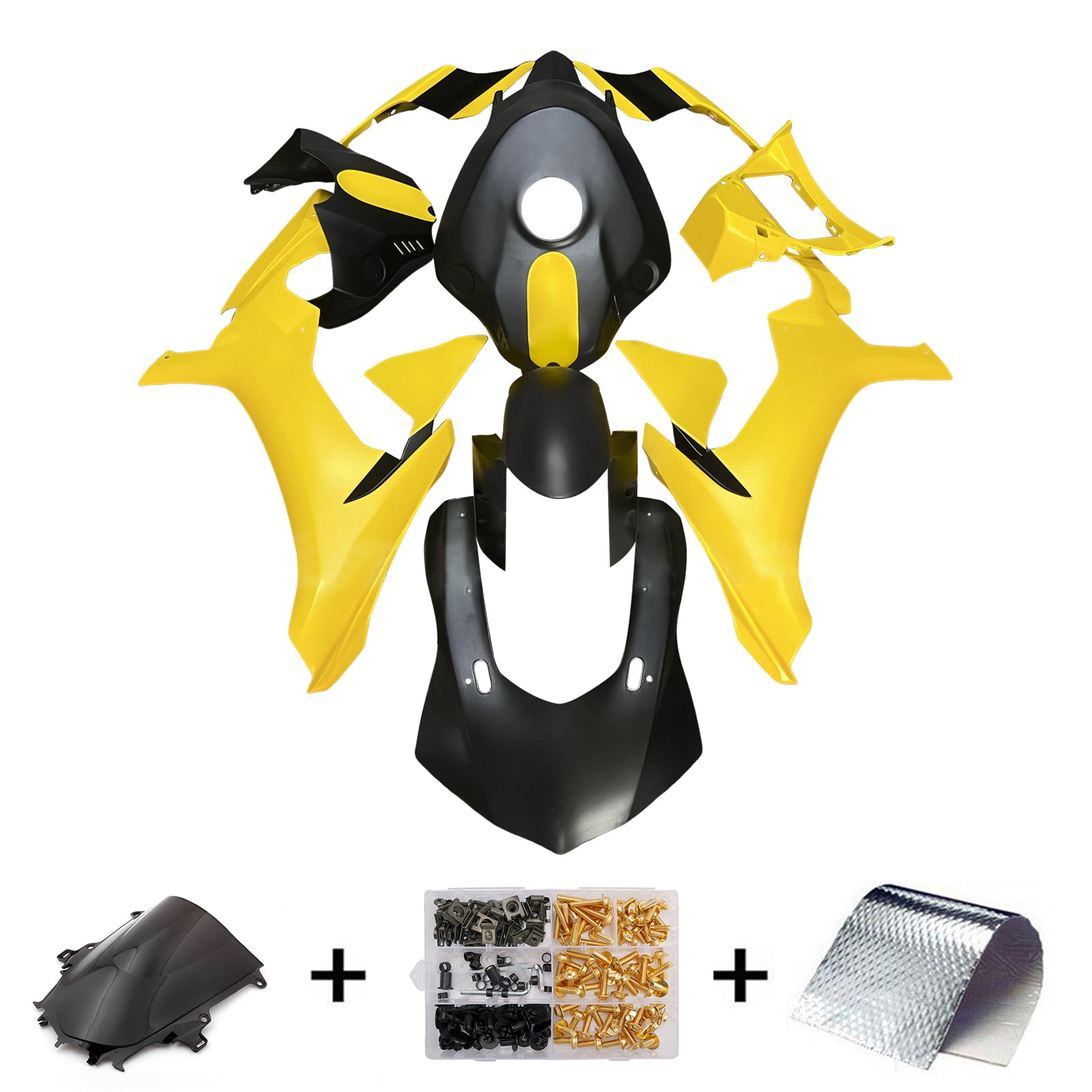 Kit de carénage d'injection carrosserie plastique ABS pour Yamaha YZFR1 YZF-R1 2015-2019