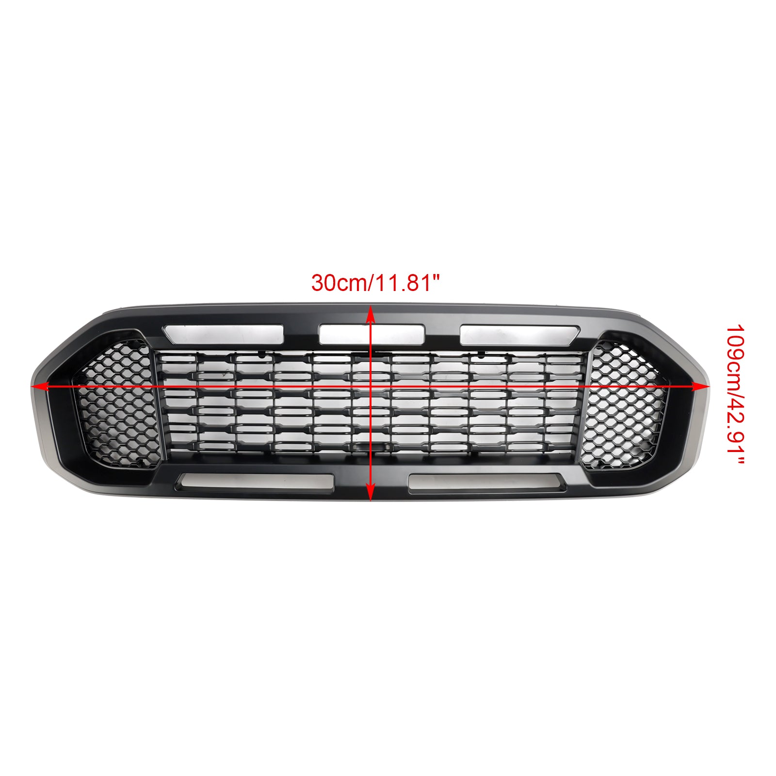 2019-2023 Ford Ranger T8 Black Front Bumper Grill Grille