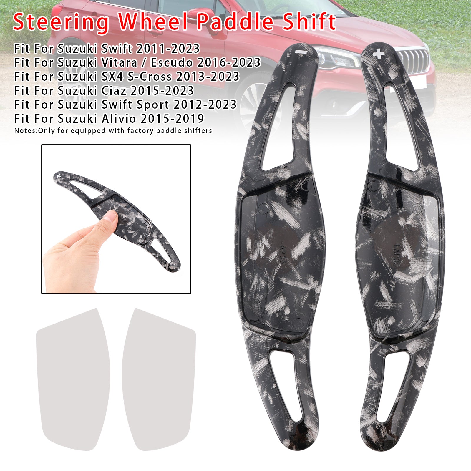 Stuurwiel schakelpeddelverlenging voor Suzuki Swift Vitara