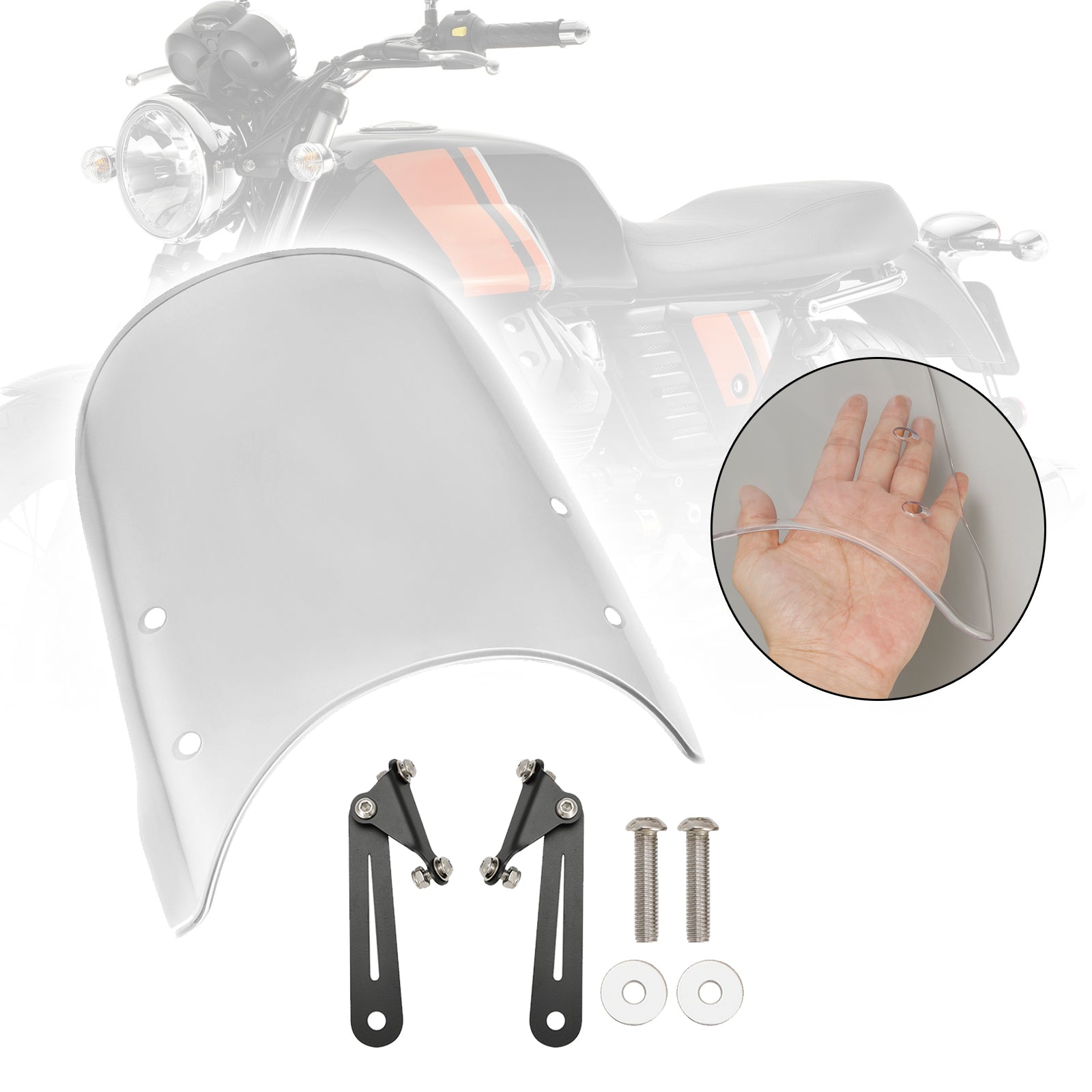 Pare-brise pare-brise adapté pour Scrambler 1200 XC XE 19-23 Street Twin 900 16-23