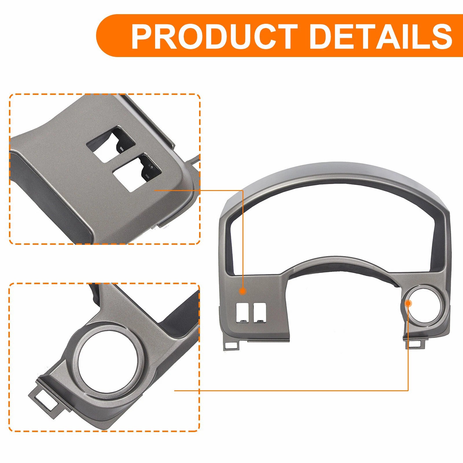 Dash Panel Gauge Cover Trim Grey 68240-7S000 for Nissan Titan Armada 2004-2006