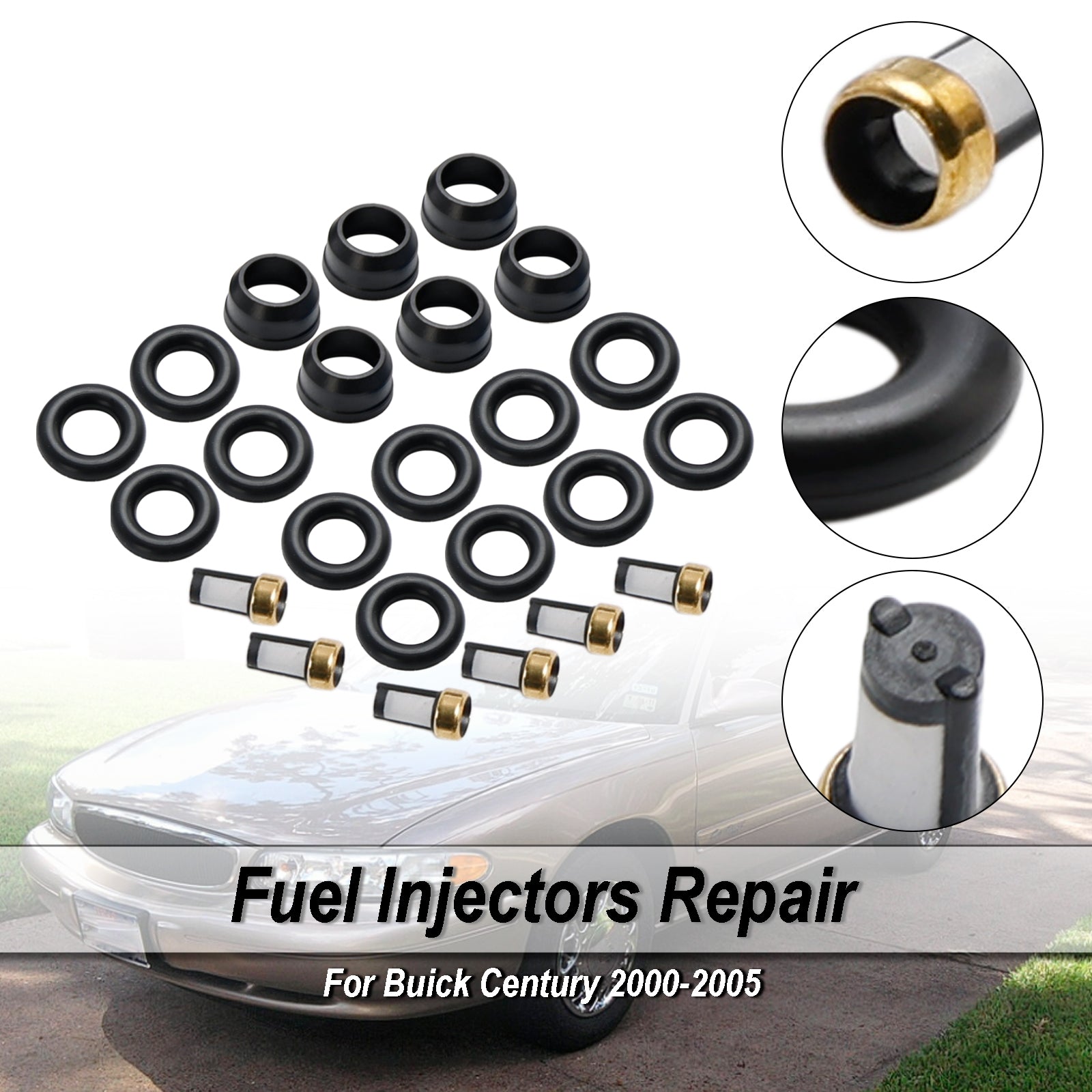 6PCS Fuel Injector Repair Kit O-Rings FJ318 Fit Buick Fit Chevy Fit Pontiac