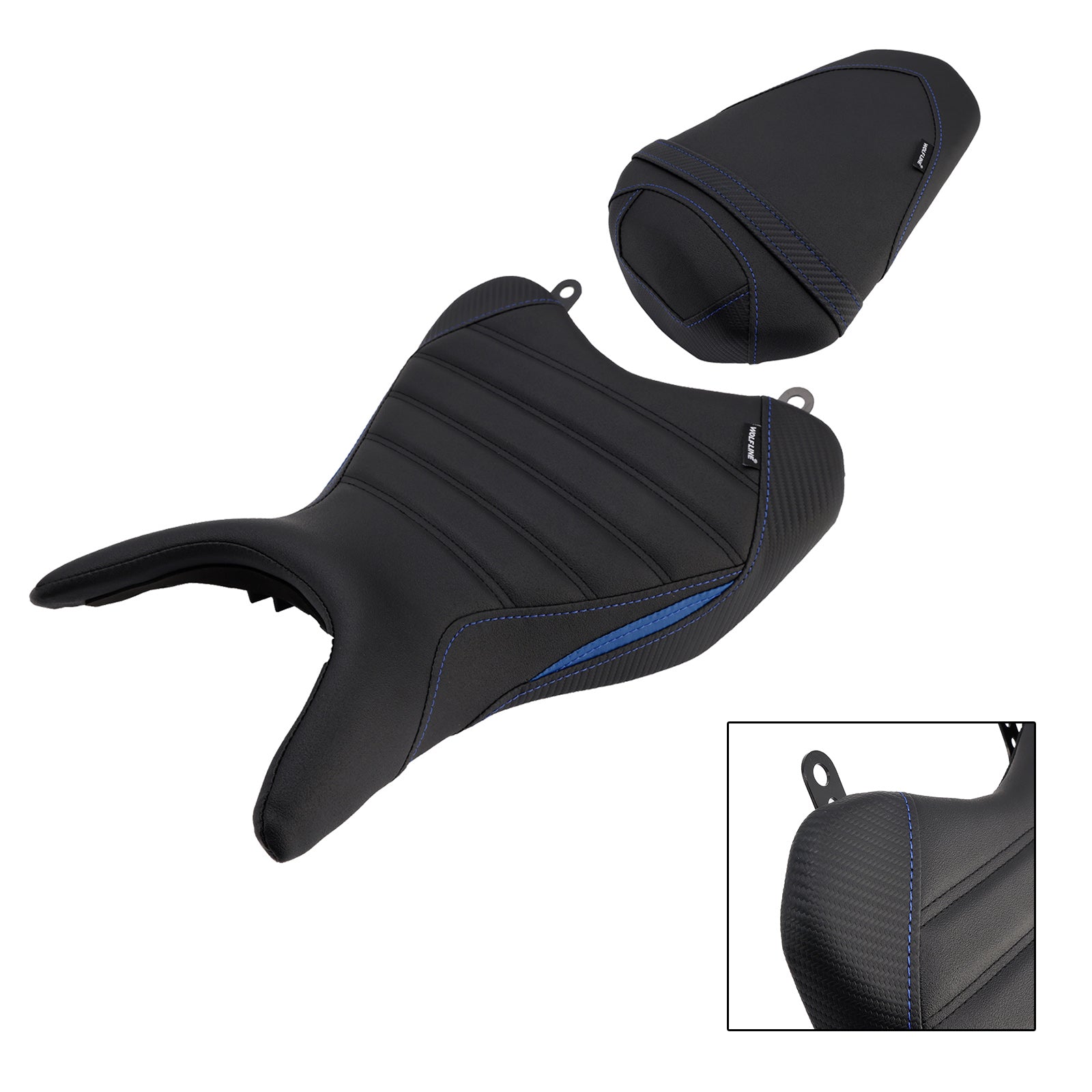 Front&Rear Raider Passenger Cushion Kit Blue For Yamaha Yzf-R3 25- Mt-03 25-