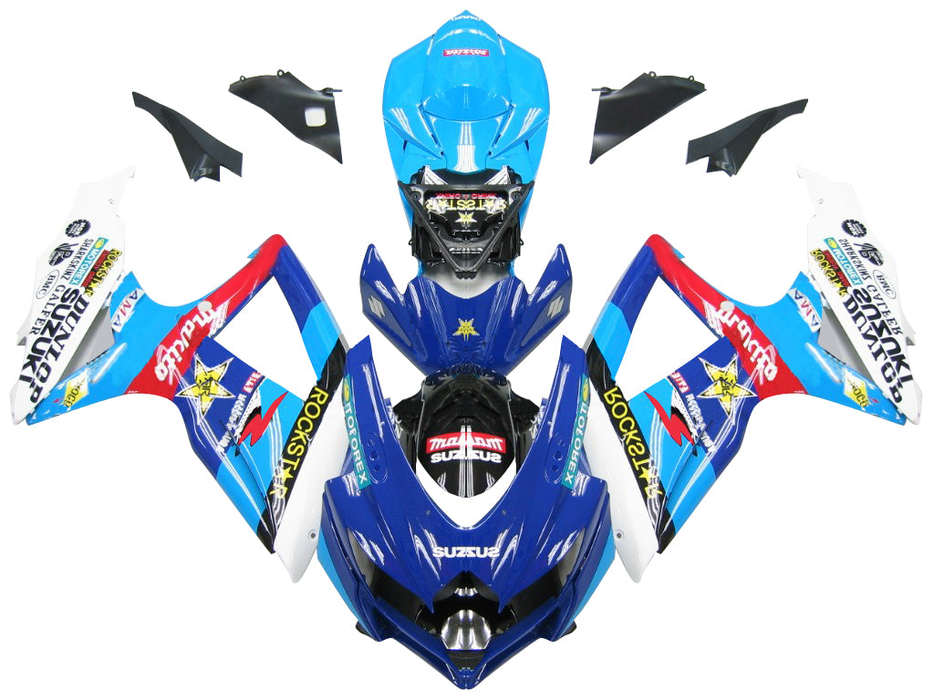 2008-2010 Suzuki GSXR 600 750 Blue Rockstar Makita Racing Fairings Generic