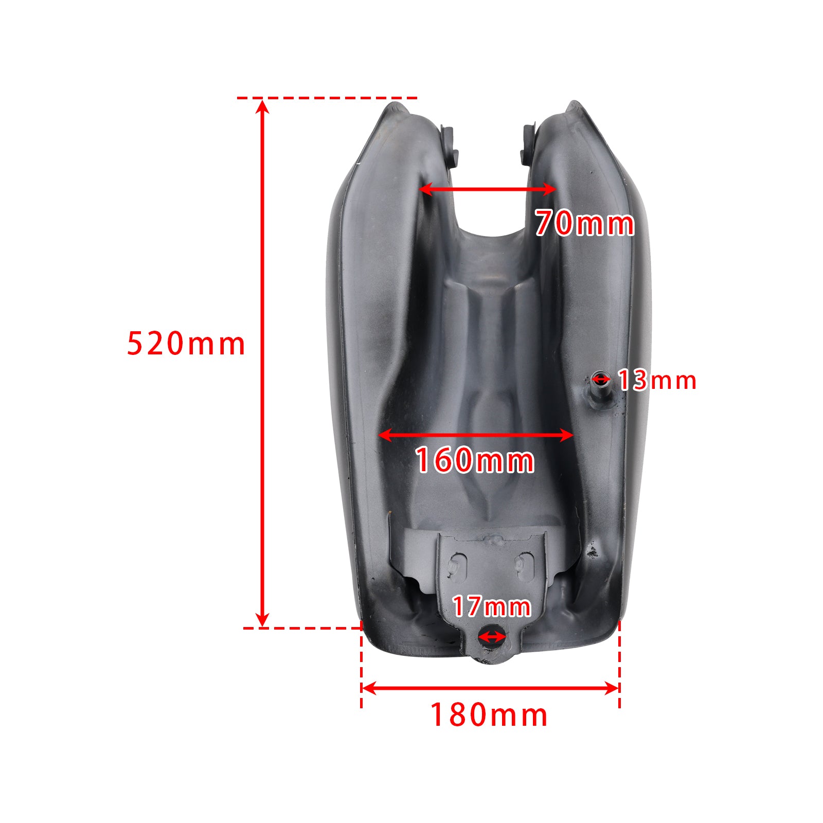 Cafe racer bensinbränslebensank 9L/2,4 gal för Honda CG 125 - Matte Black