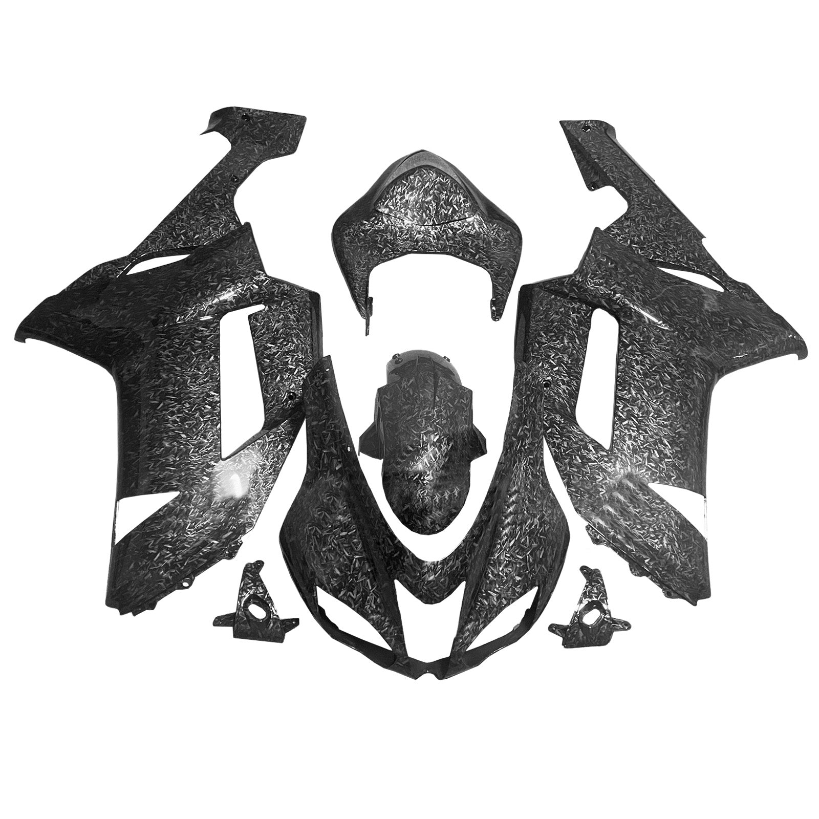 Injeksjon Fairing Kit Bodywork Plast Abs Fit for Kawasaki ZX6R 636 2007-2008