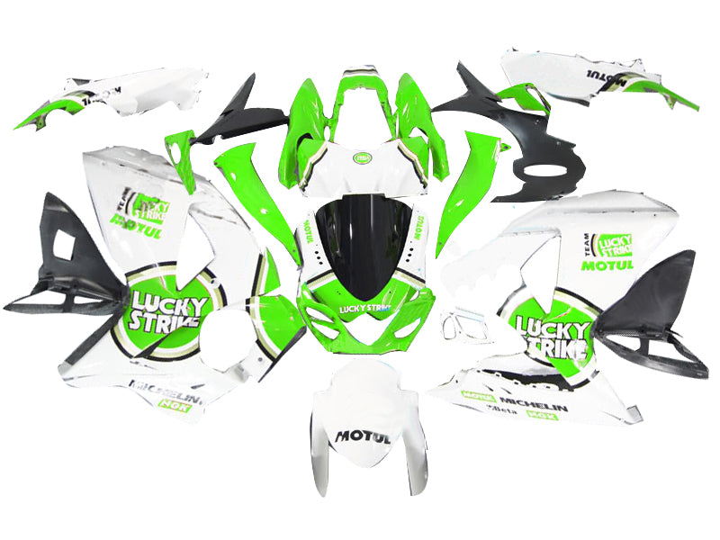 2009-2016 GSXR1000 White Lucky Strike Bodywork Fairing ABS Injection Molded Plastics Set Generic