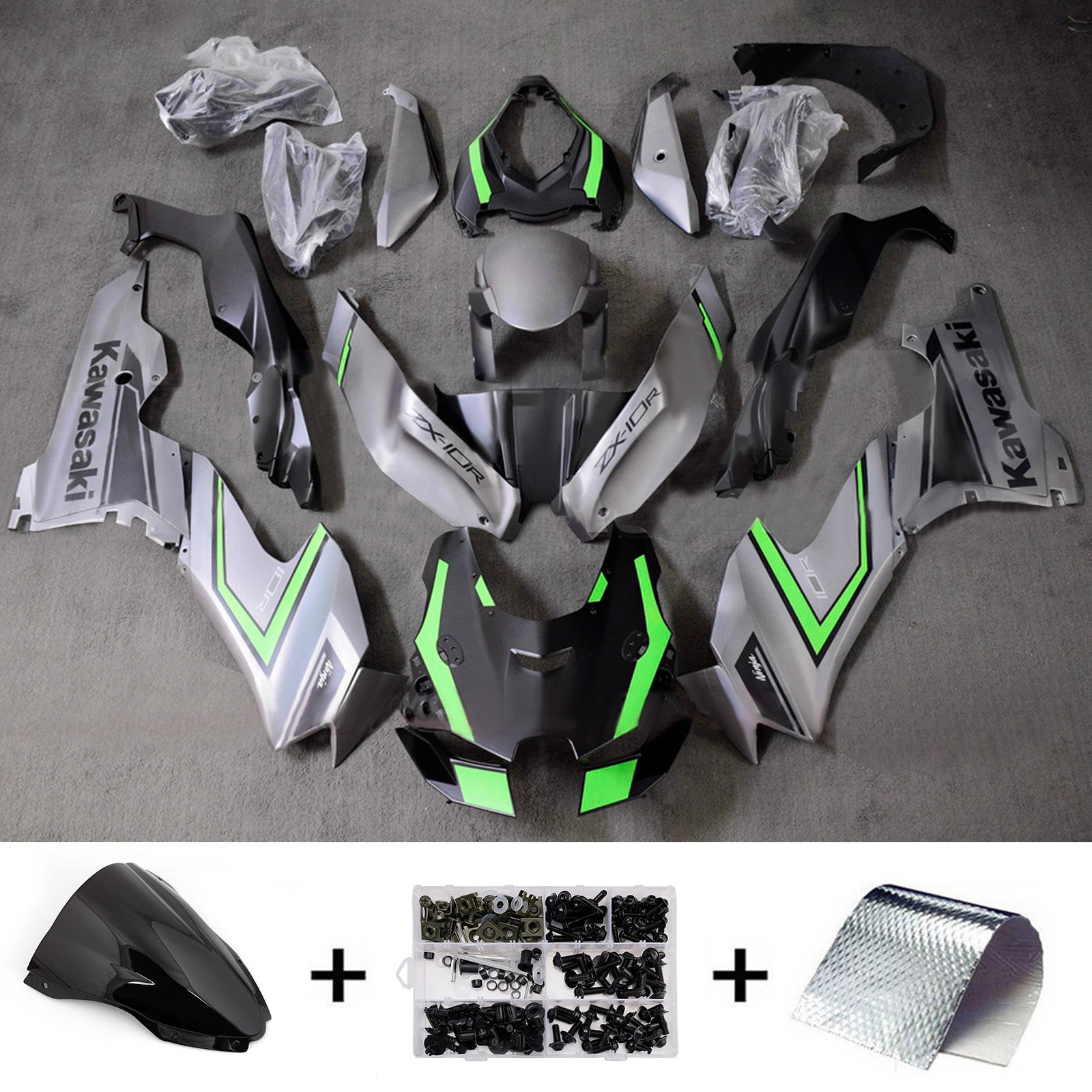 Kit carenatura iniezione Carrozzeria ABS adatto per Kawasaki ZX-10R ZX-10RR 2021-2025