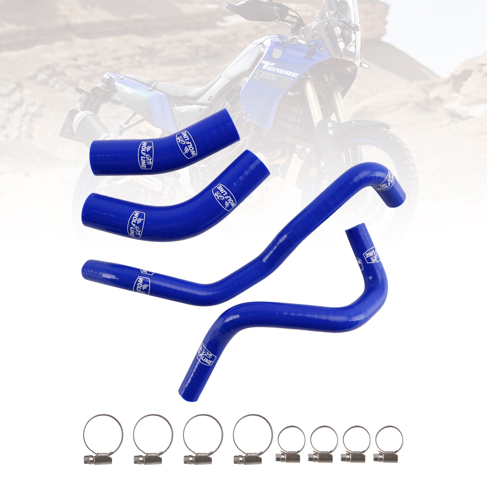 Kit de durites de refroidissement de radiateur en silicone pour Yamaha Tenere 700 2019-2024