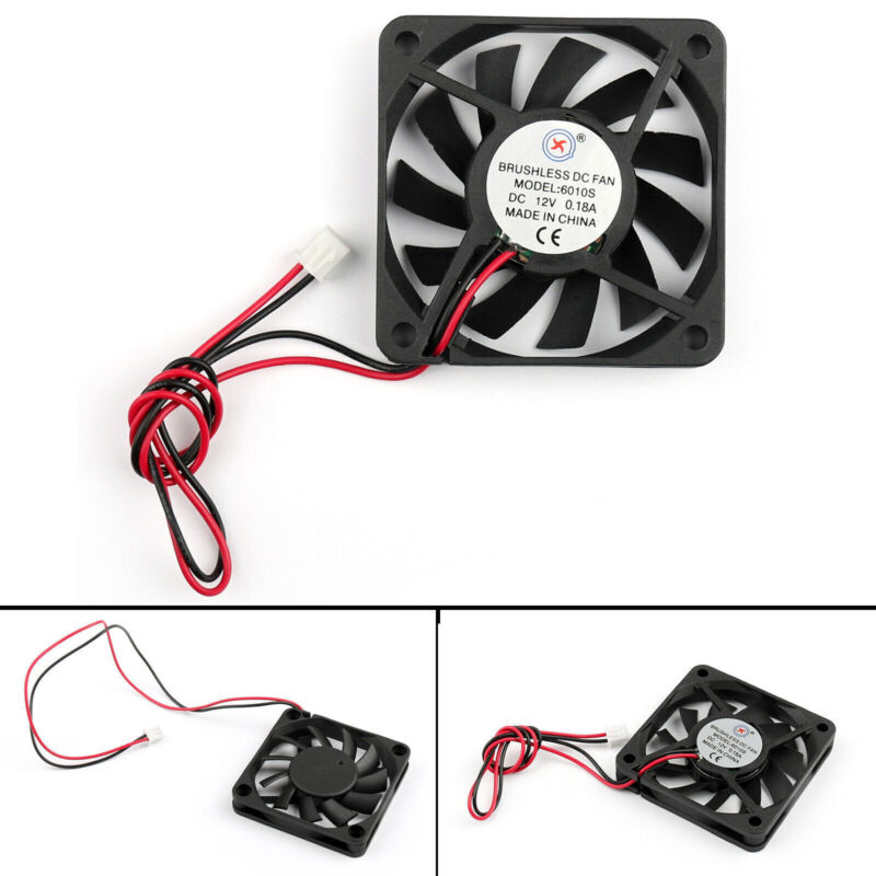 DC Brushless Cooling Fan 12V 0.18A 6010s 60x60x10mm 2 Pin CPU Computer Fan