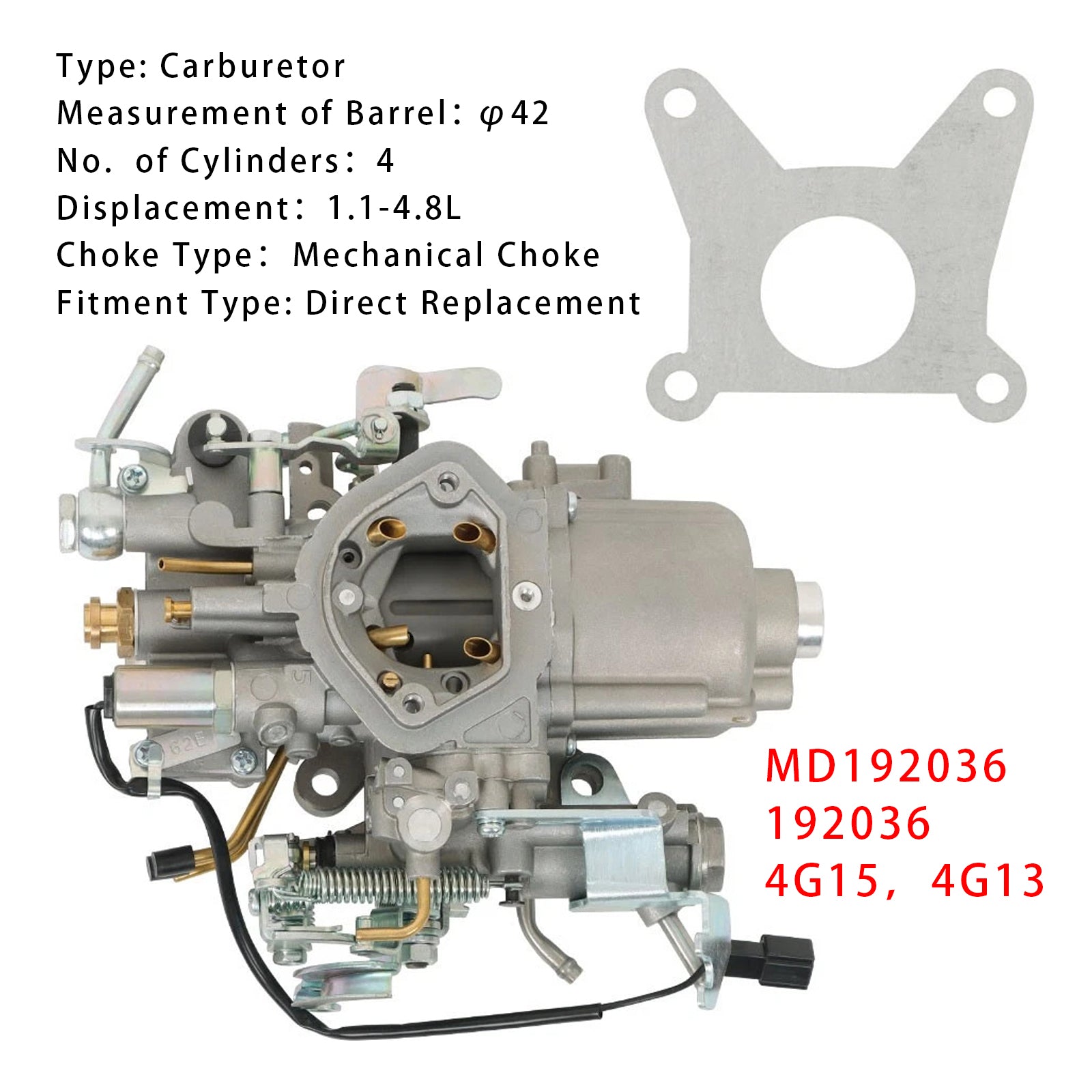 Carburetor Carb MD192036 For Mitsubishi Lancer Proton Saga 4G13 4G15