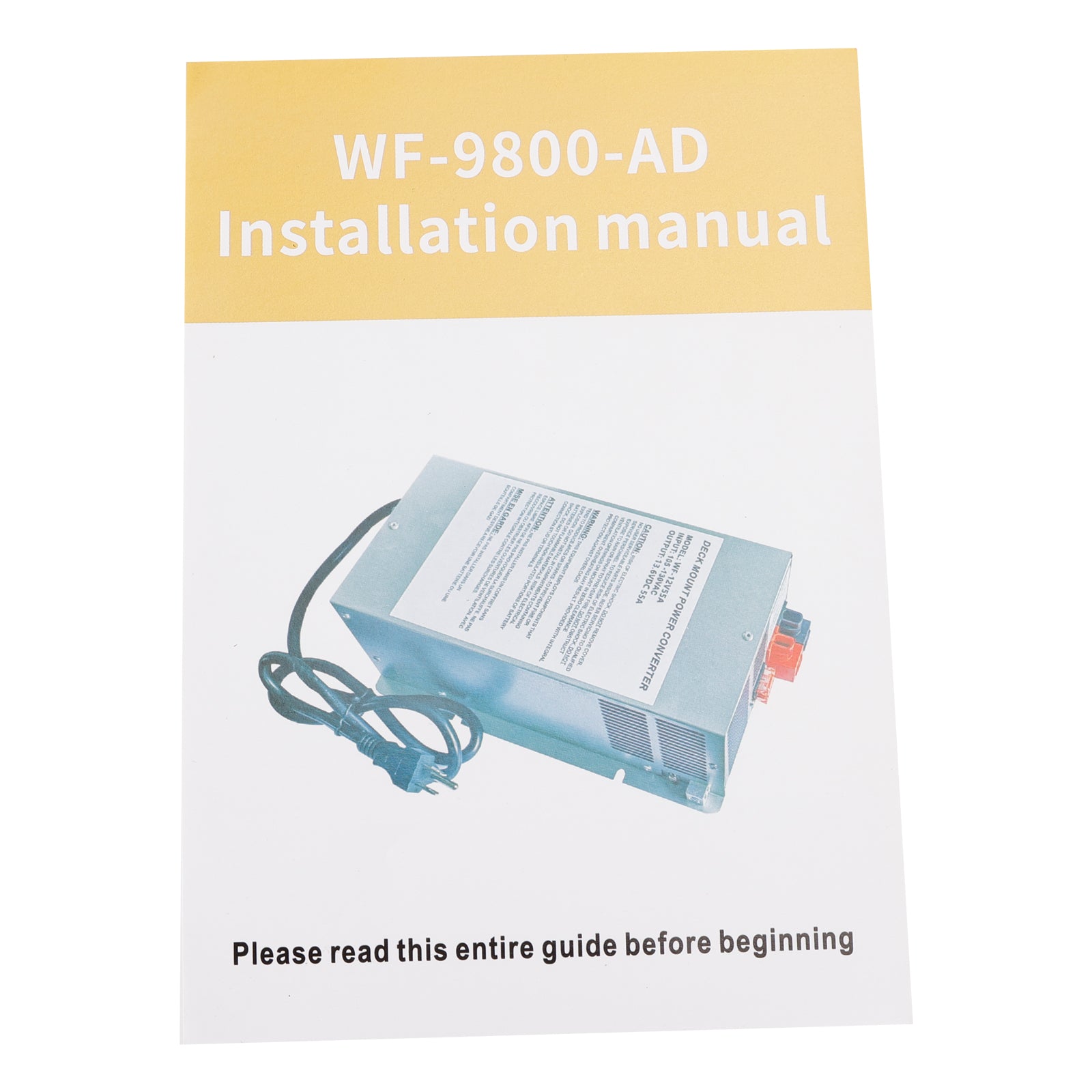 65 Amp WF-9865 Power Converter Charger RV Trailer Camper WF-9865-AD-CB WF-9800