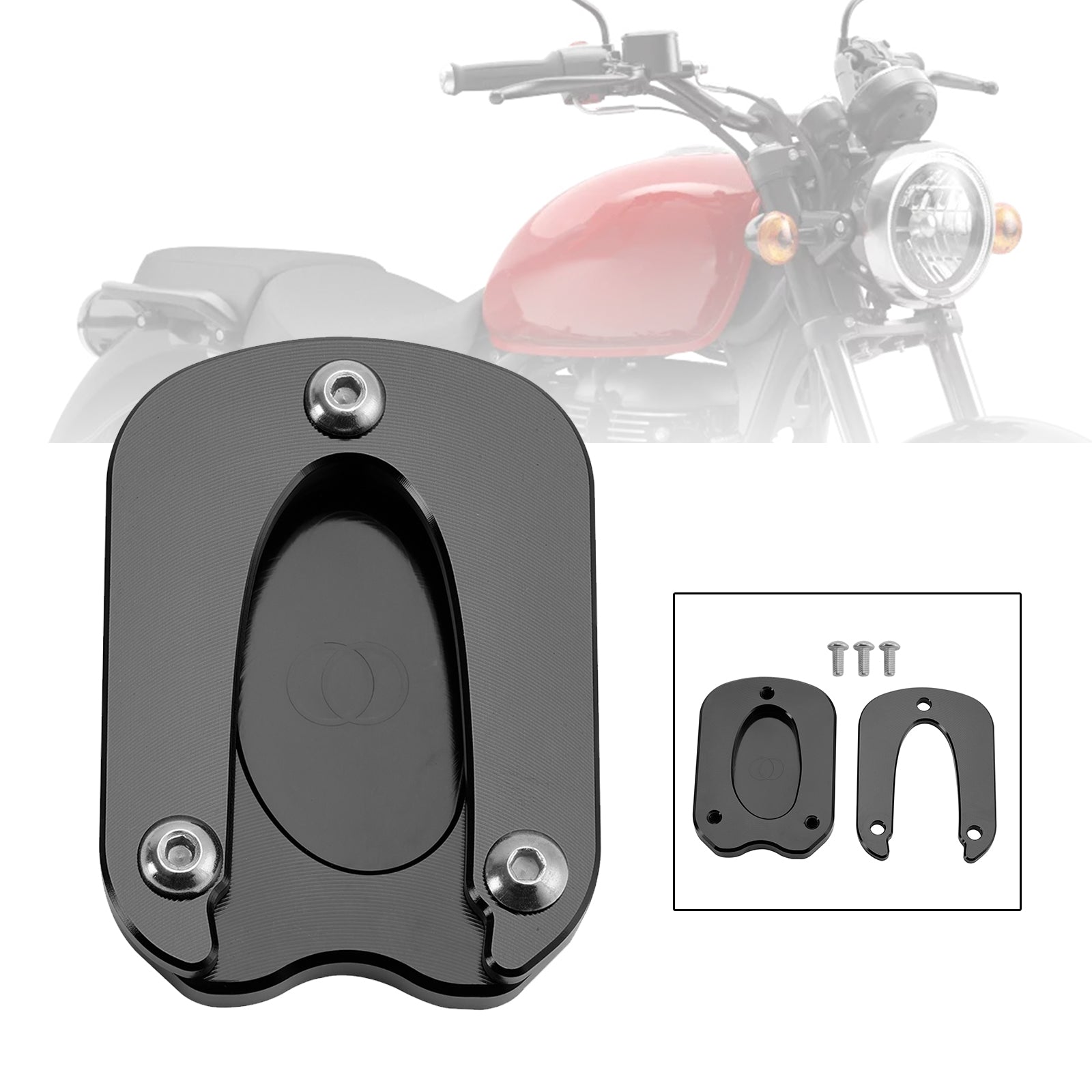 2021-2023 Meteor 350 Kickstand Enlarge Plate Pad