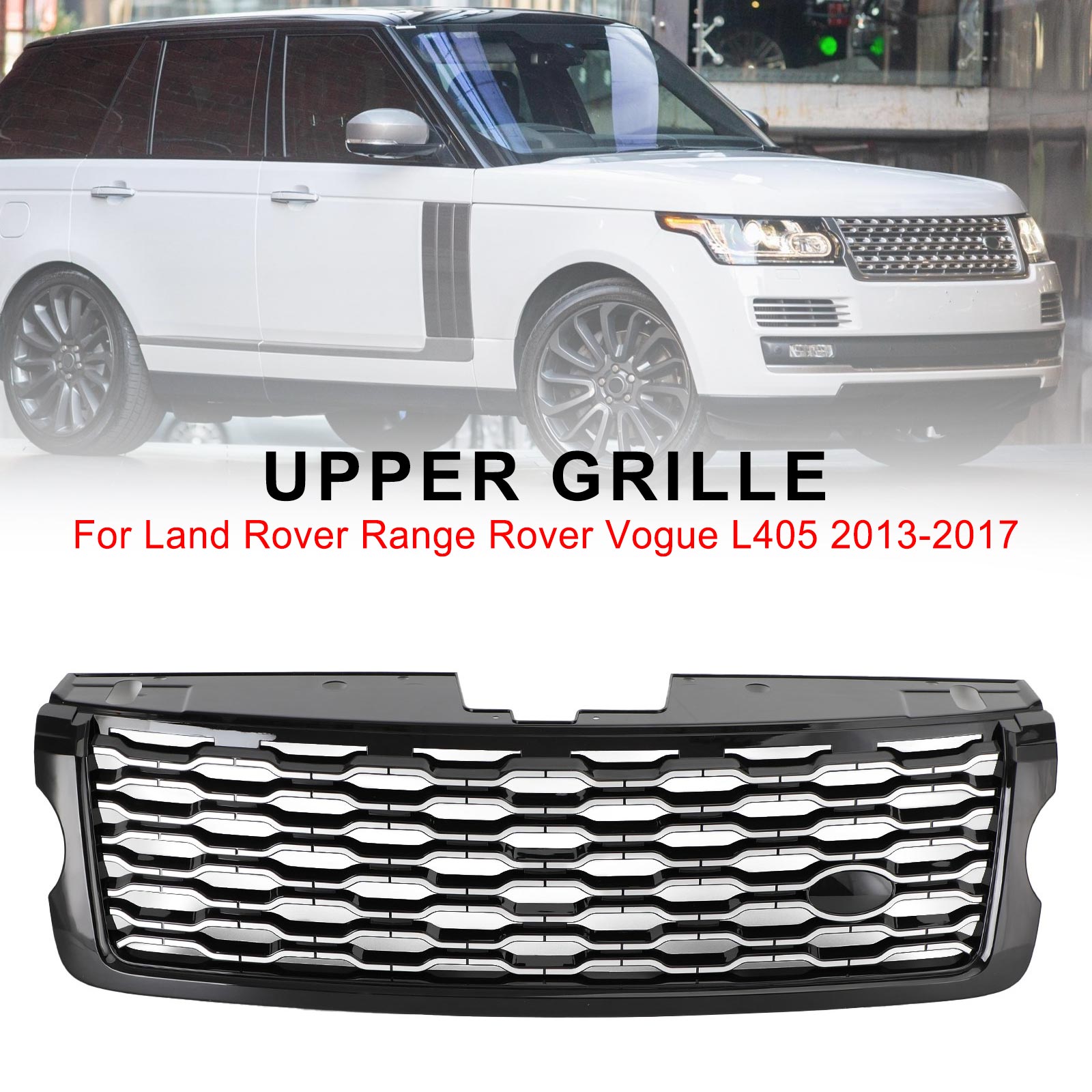 Front Bumper Upper Grille Grill Fit Land Rover Range Rover Vogue L405 2013-2017