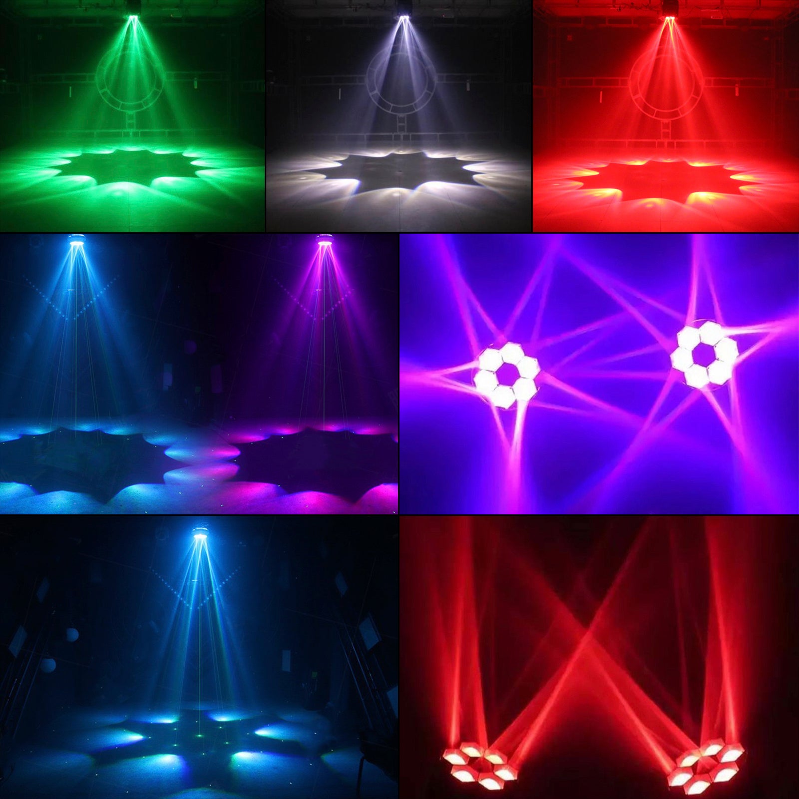 6*15W Bee Eyes LED RGBW Beam Moving Head Disco DJ Party Effect Scene Light