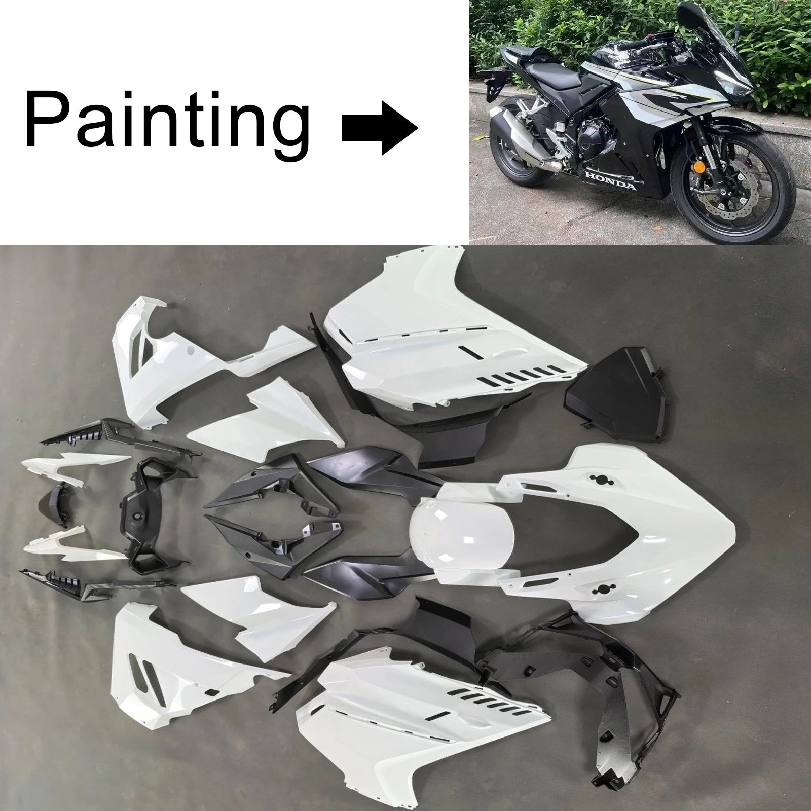 Injektionssats Kit Bodywork Plastic ABS för Honda CBR400R CBR500R 2024-2025