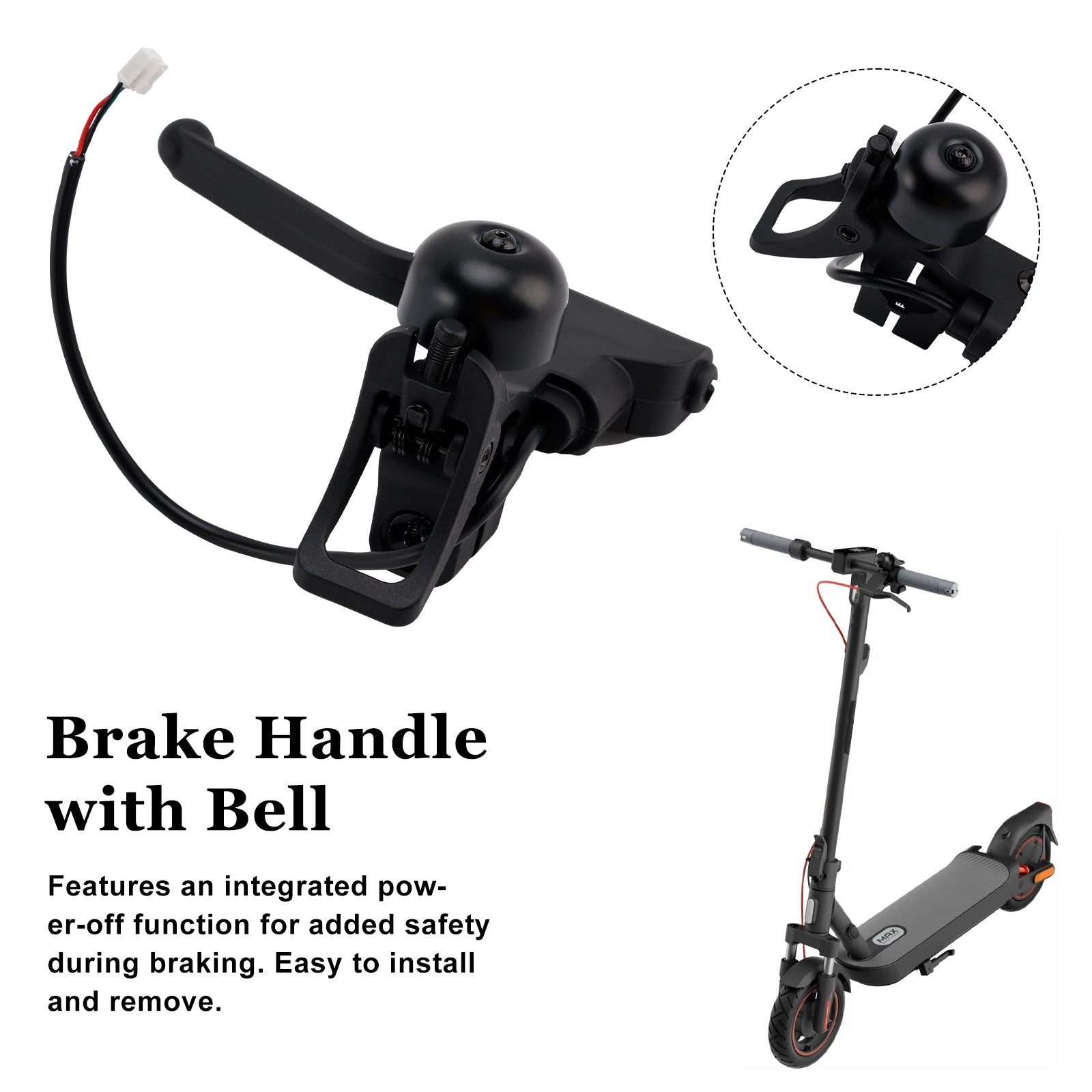 Alça de freio com sino para xiaomi 4 pro (1ª geração) e-scooter esquerdo