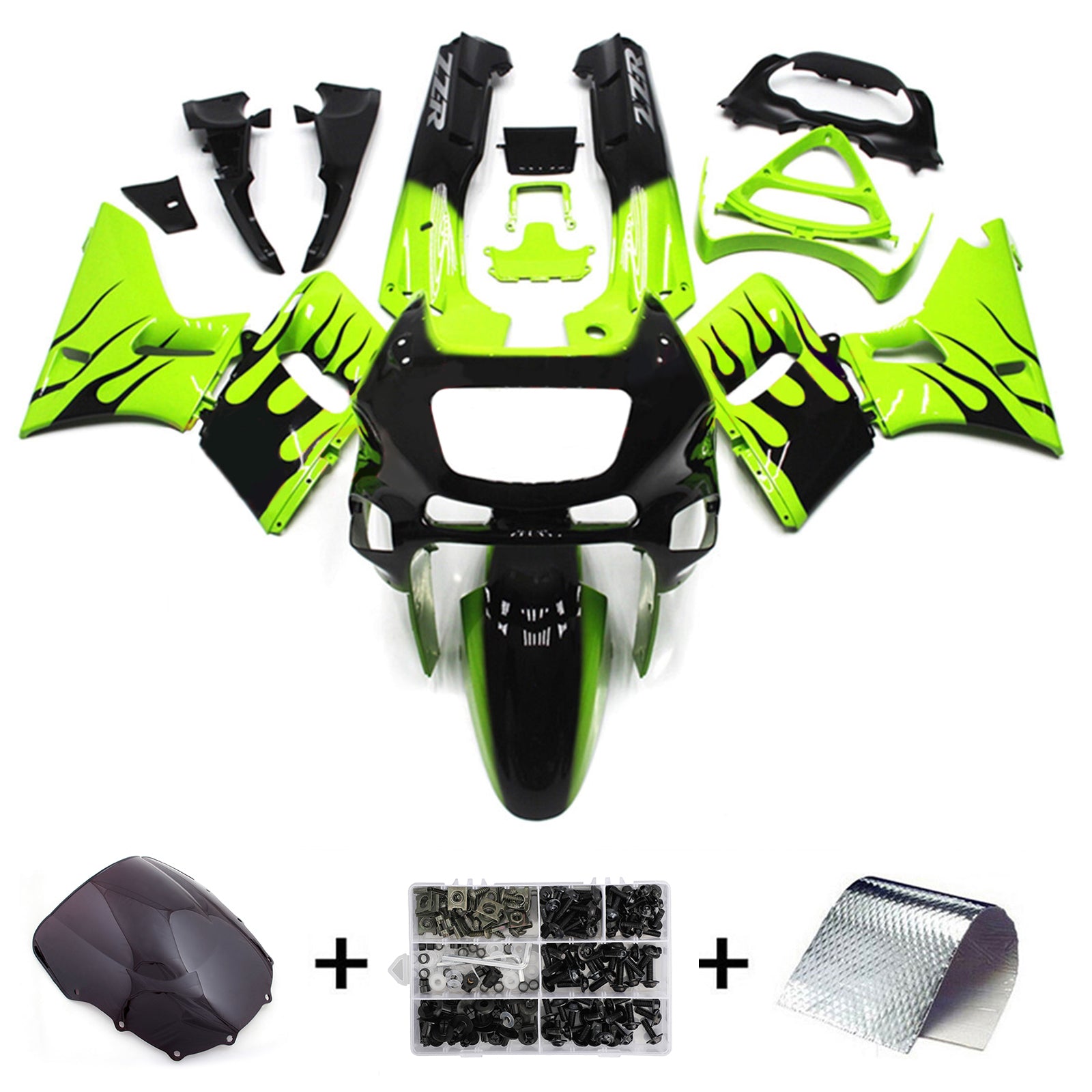Injection Fairing Kit Bodywork Plastic ABS fit For Kawasaki ZZR400 1993-2007 ZZR600 1998-2003