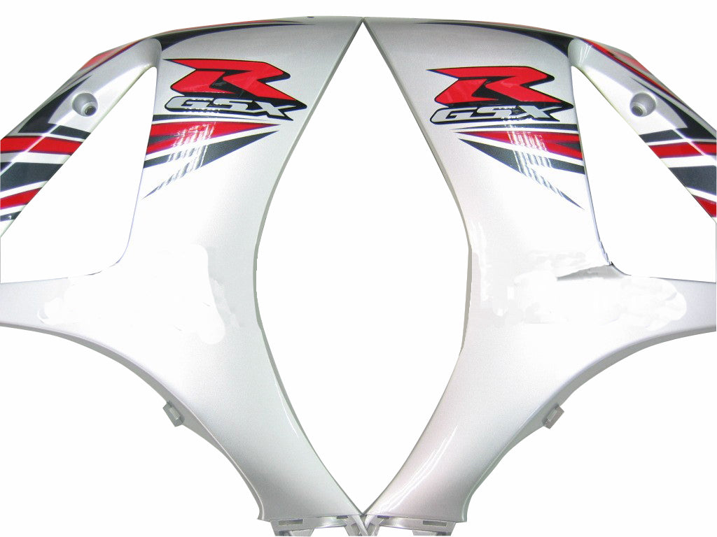 2007-2008 Suzuki GSXR 1000 Silver & Red GSXR Racing Fairings Generic