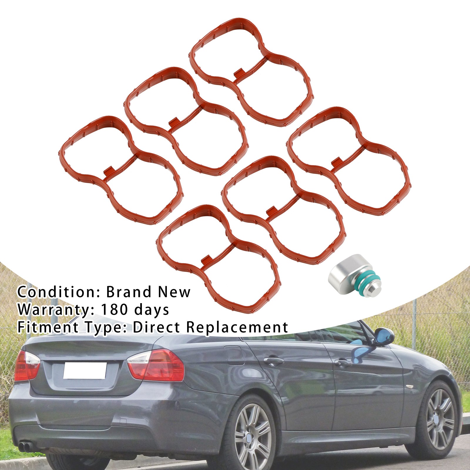 6PCS Inlaatspruitstuk Pakking 1167807480 Fit BMW E90-93 F10 F11 F07 X5 X6 N57