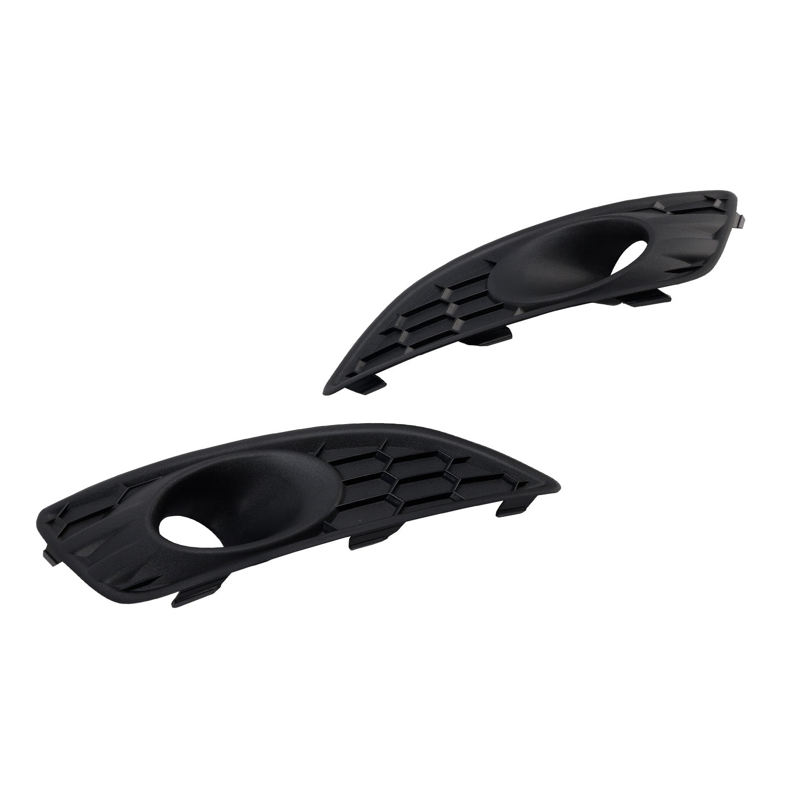 2013-2017 Ford Fiesta 2PCS Grille de couverture de phare antibrouillard avant noir mat